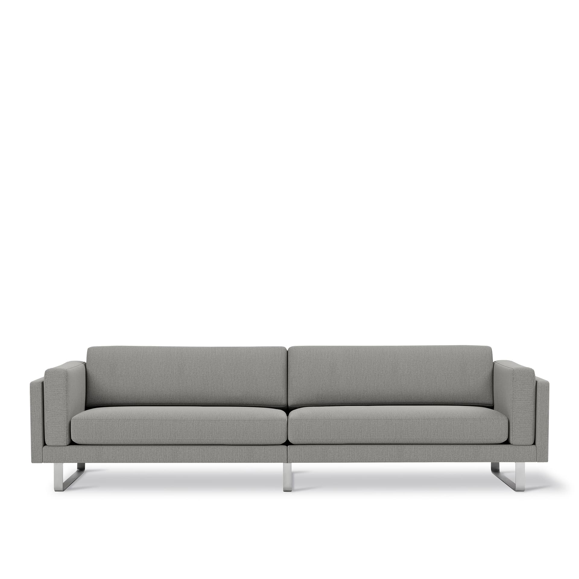 Fredericia Furniture - EJ280 Sofa - 3 seater - 240 cm - Re-Wool 128 - Down wrap - Brushed chrome - sledge base (High) - Sofaer - Erik Jørgensen Studio