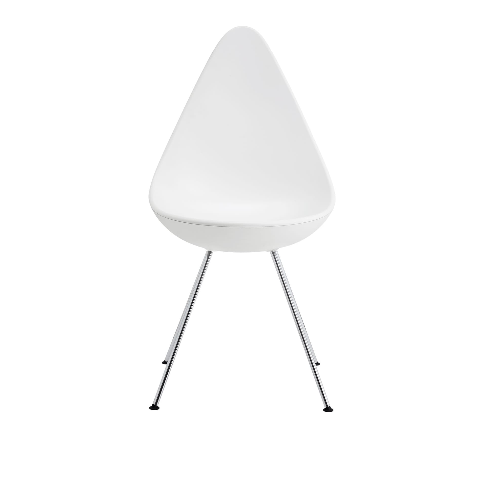 Fritz Hansen - 3110 Droppen - White - Spisestoler - Arne Jacobsen - Hvit - Metall/Plast