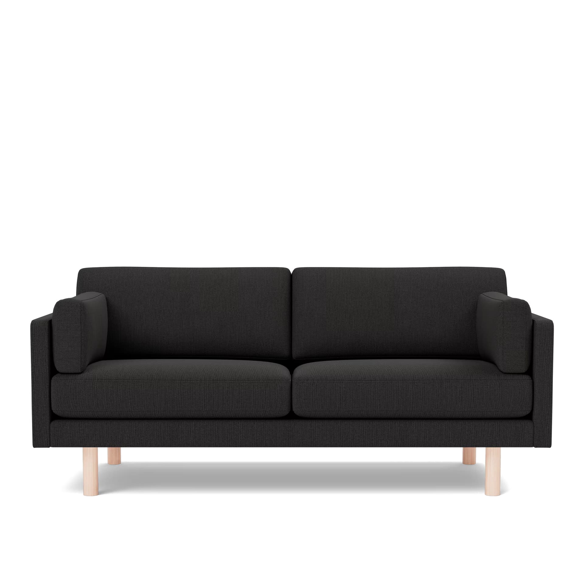 Fredericia Furniture - EJ220 Sofa - 2,5 seater - 185 cm - Re-Wool 198 - Down wrap - without buttons - Oak soap treated - Sofaer - Erik Jørgensen