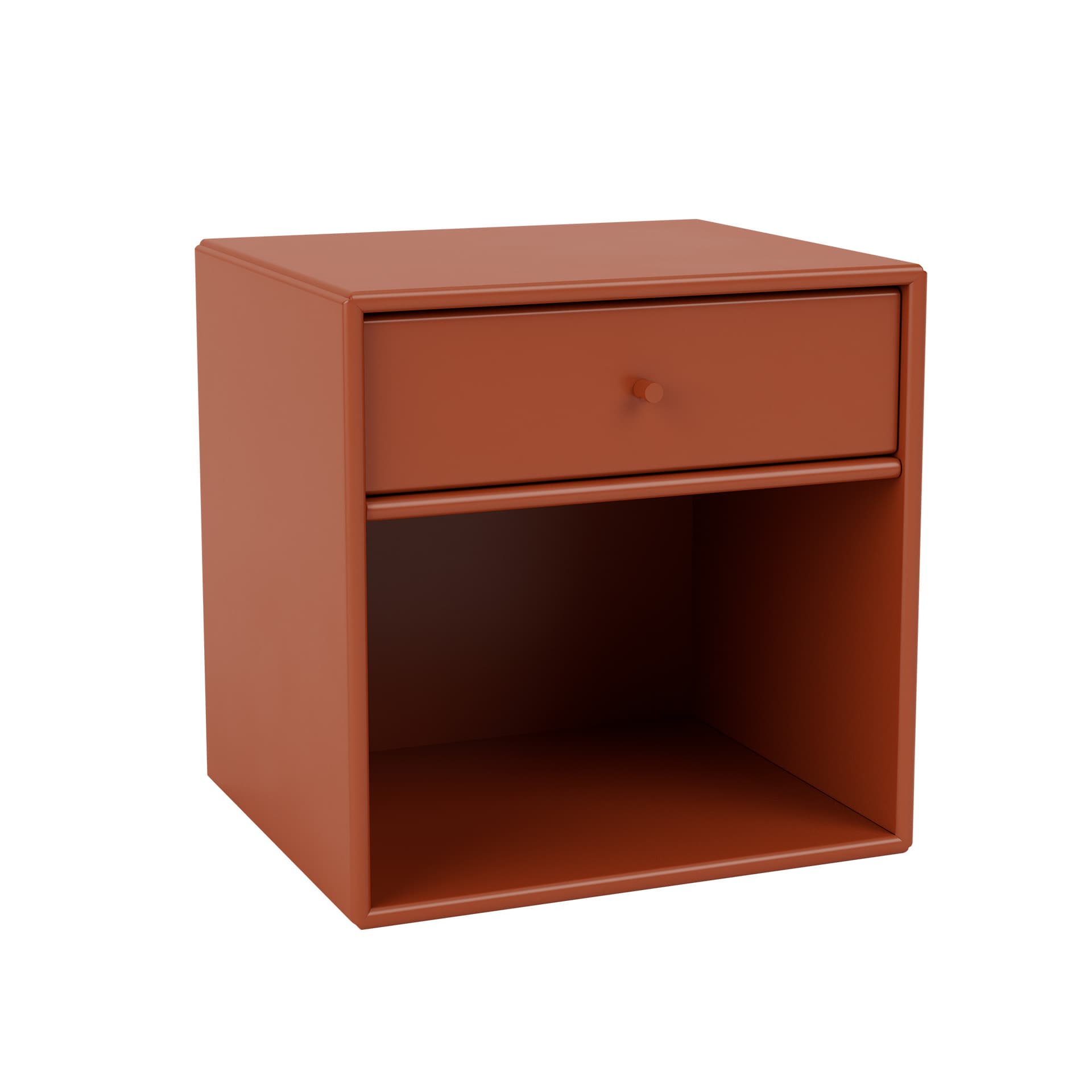 Montana - Dream Nightstand 162-Hokkaido 04 Suspension Rails - Nattbord - Peter J. Lassen - Rød - Tre