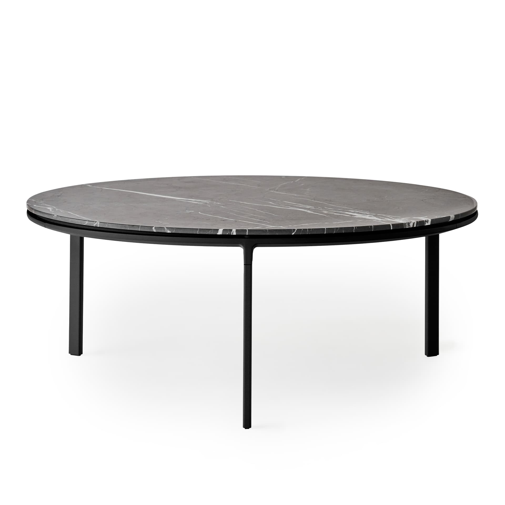 Vipp - Vipp425 Coffee Table, Ø90 Marble, Pietra Grey - Sofabord - Grå