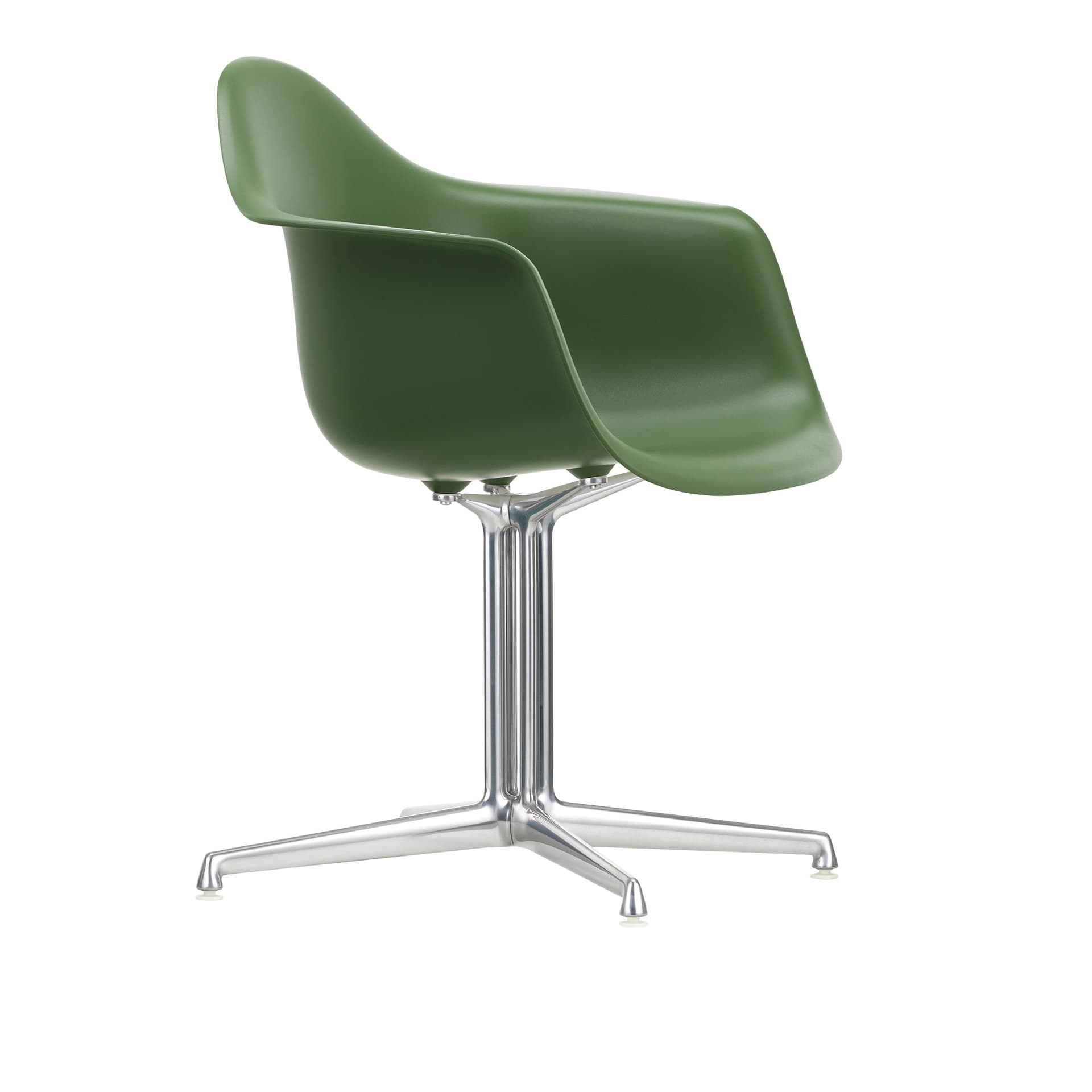 Vitra - Eames Plastic Armchair DAL - 48 Forest - Aluminium Polished - Kontorstoler - Charles & Ray Eames - Grønn - Metall/Plast