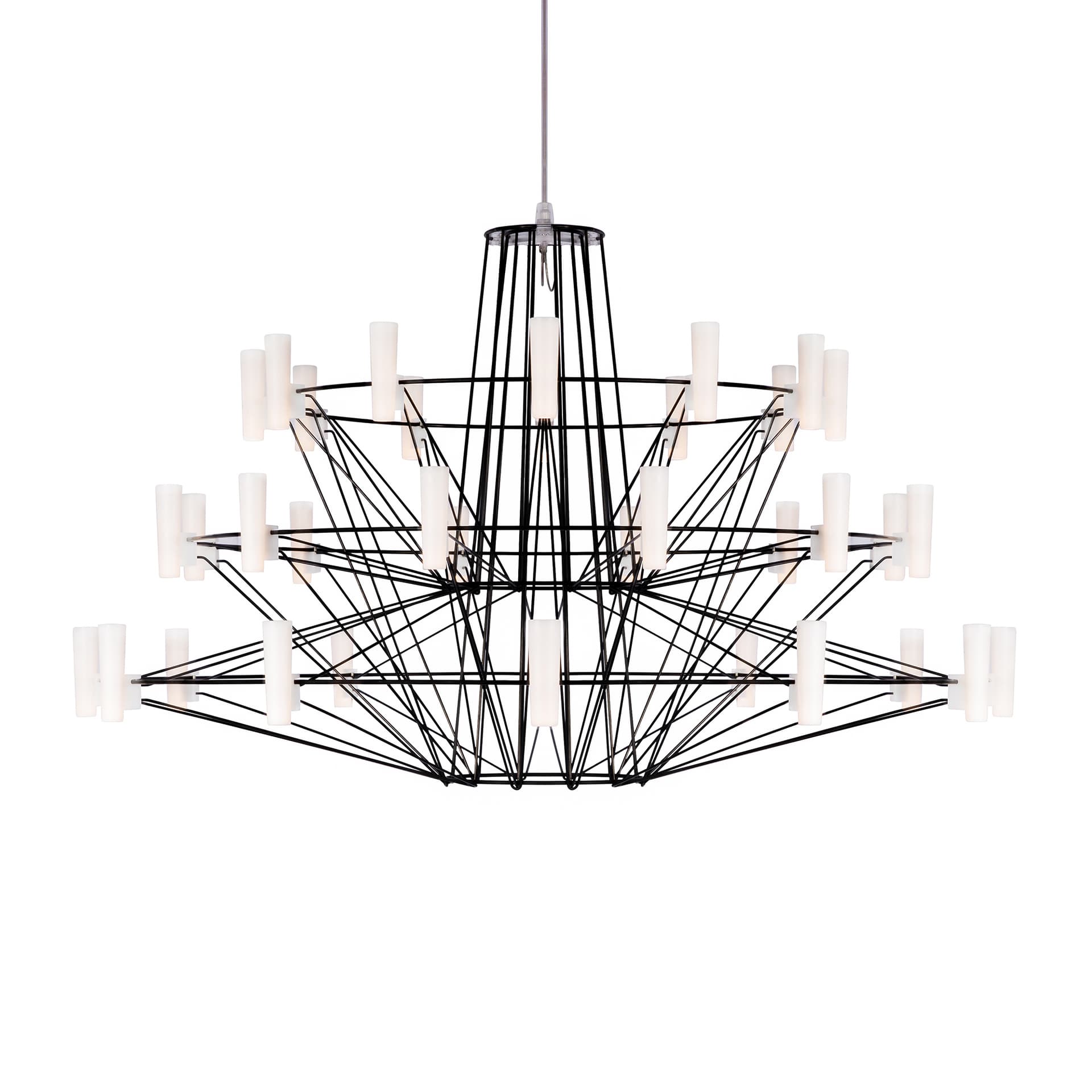 Moooi - Coppélia taklysekrone liten svart sateng med 36 LED-lys - Lysekroner - Arihiro Miyake - Svart