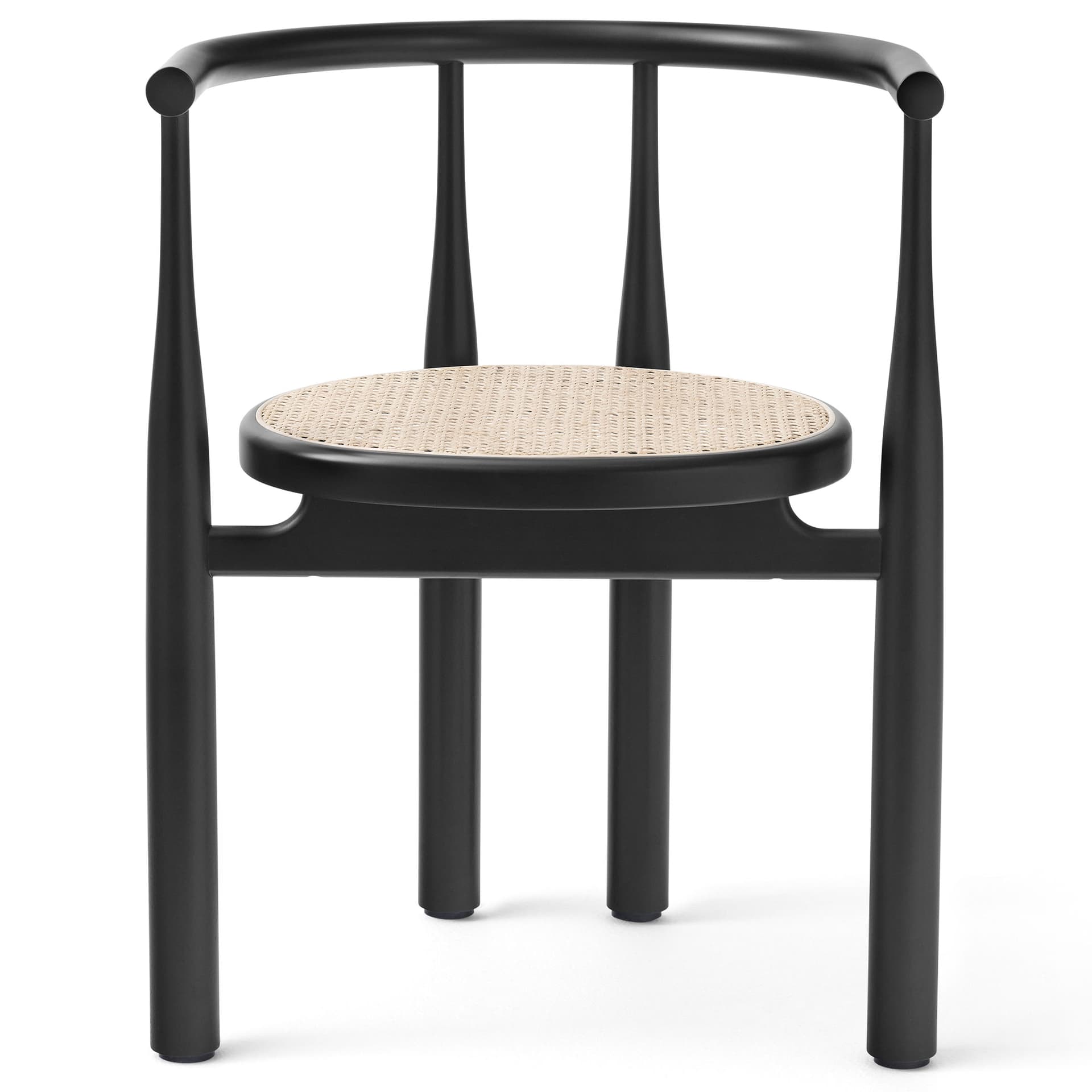 New Works - Bukowski Chair French Cane - Black w. French Cane - Spisestoler - Steven Bukowski - Svart - Tre