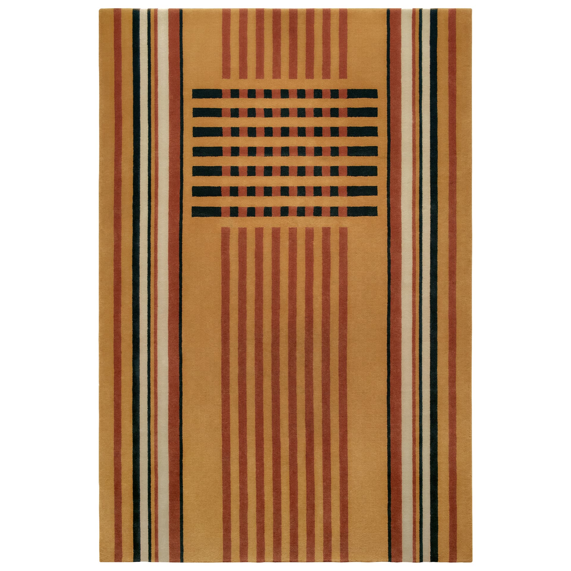 Nordic Knots - Normandie Ochre 200 x 300 cm - Mønstrede tepper - Studio Mellone - Oransje - Ull