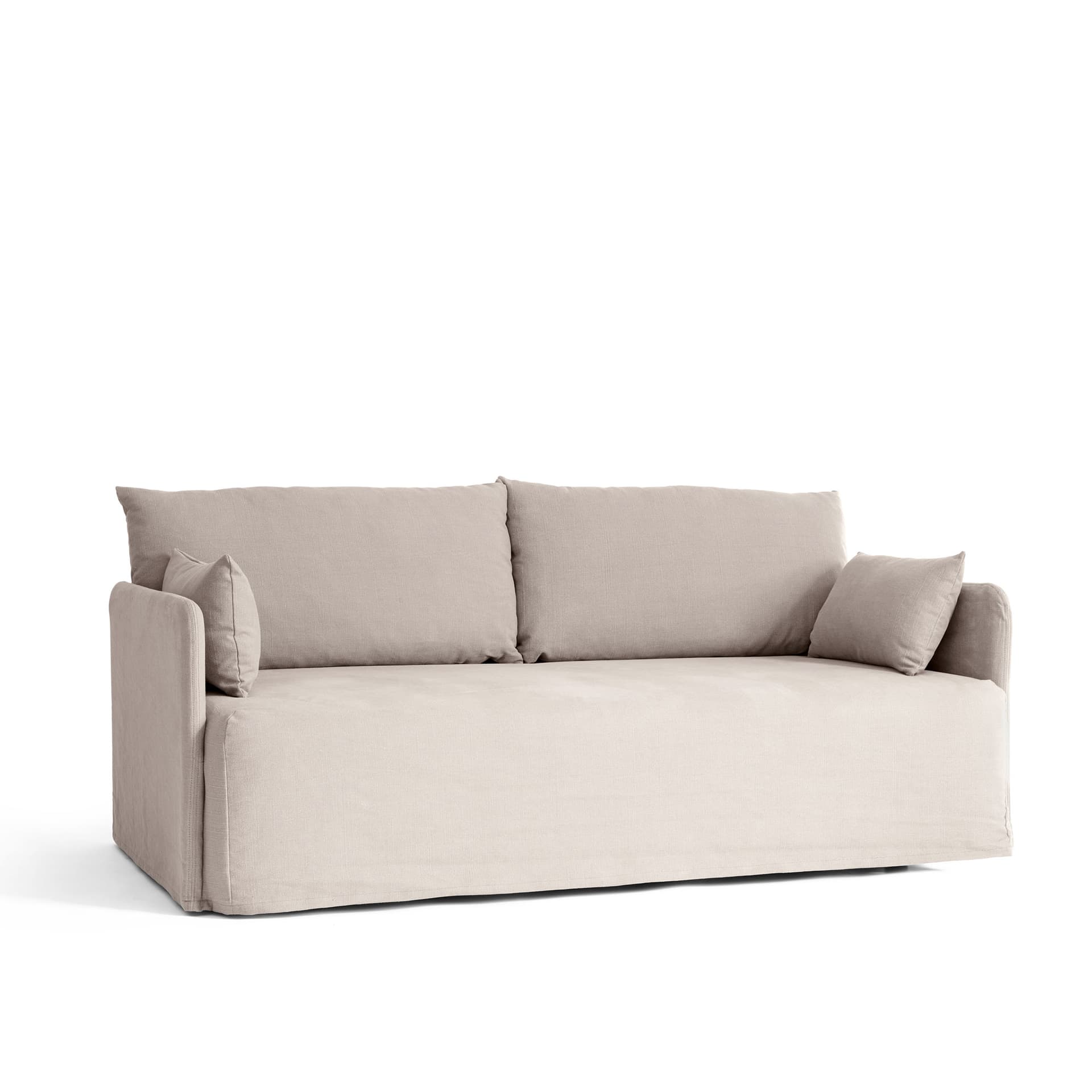 Audo Copenhagen - Offset 2-Seater With Loose Cover Fabric Audo Linen Oat - Sofaer - Norm Architects - Beige - linketøy