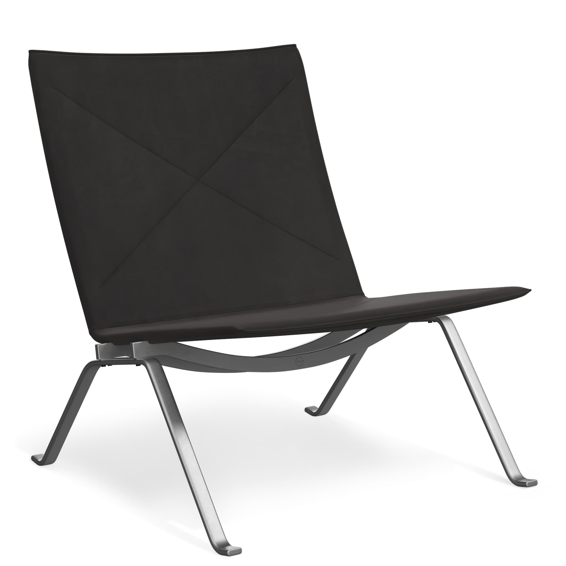 Fritz Hansen - PK22 Chair Haze Leather Anthracite - Lenestoler - Poul Kjærholm - Svart - Tre