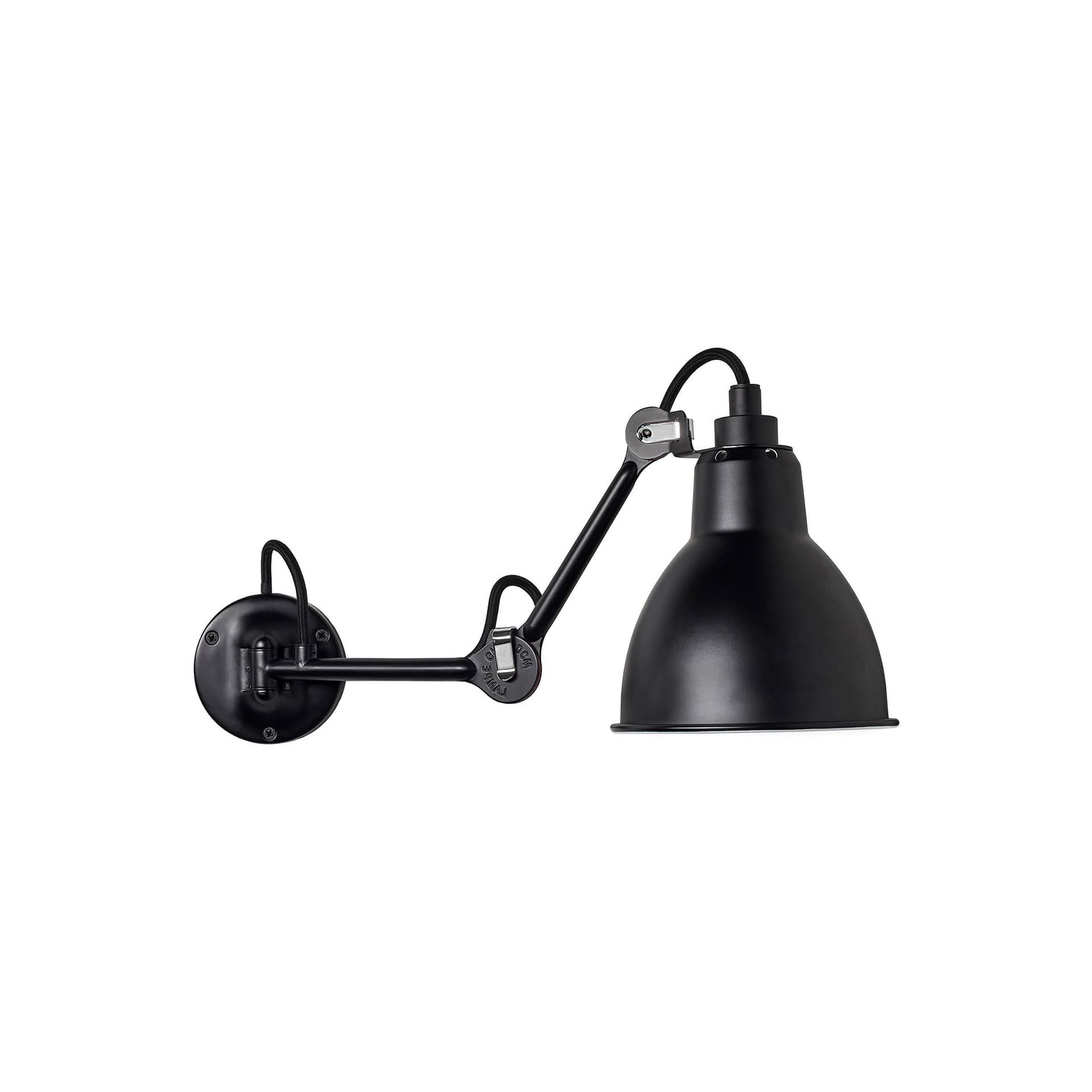 DCWéditions - Lampe Gras No204 - Round, Svart - Sengelamper - Bernard-Albin Gras - Svart - Metall
