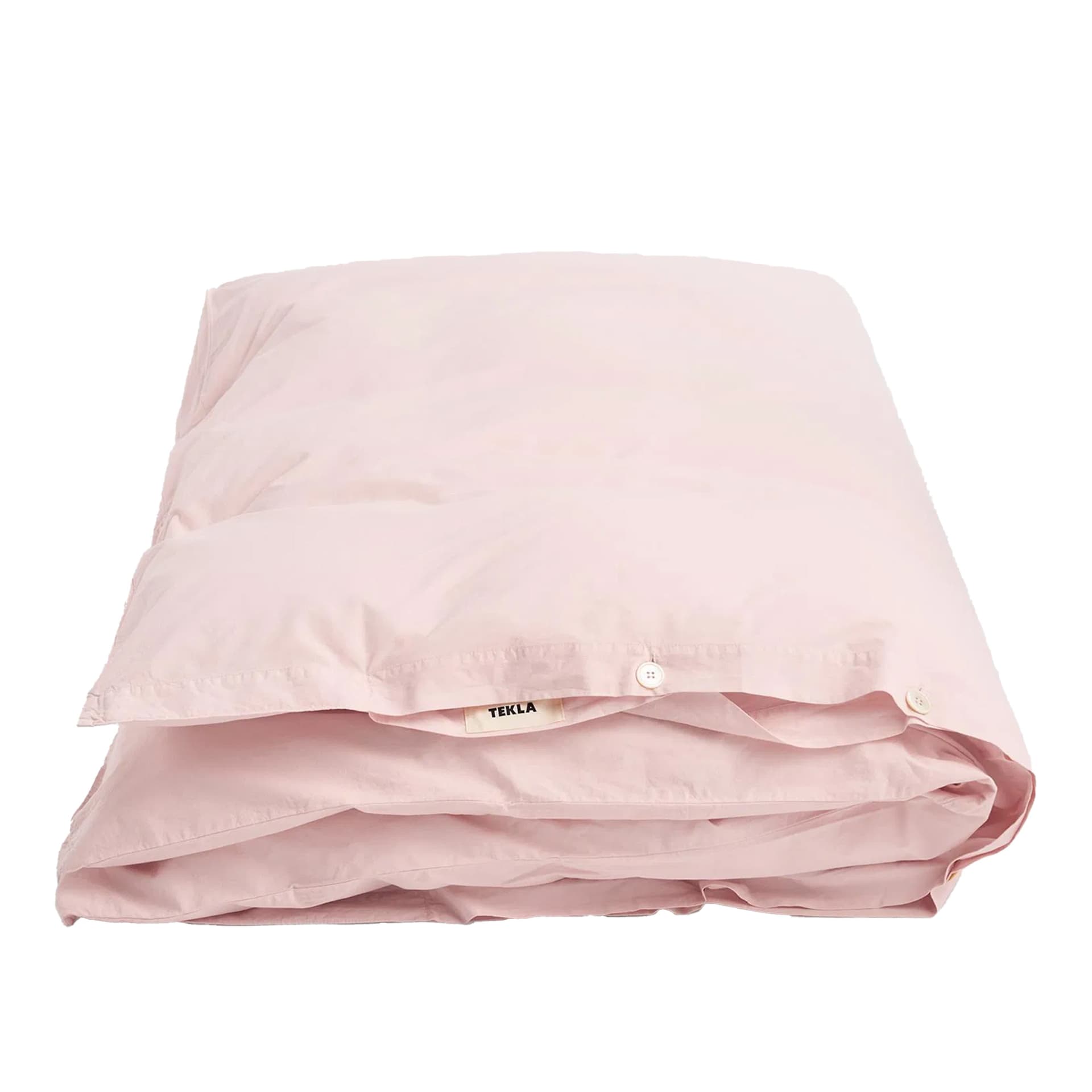 Tekla - Percale solid duvet cover 150x210cm petal pink - Dynetrekk - Rosa