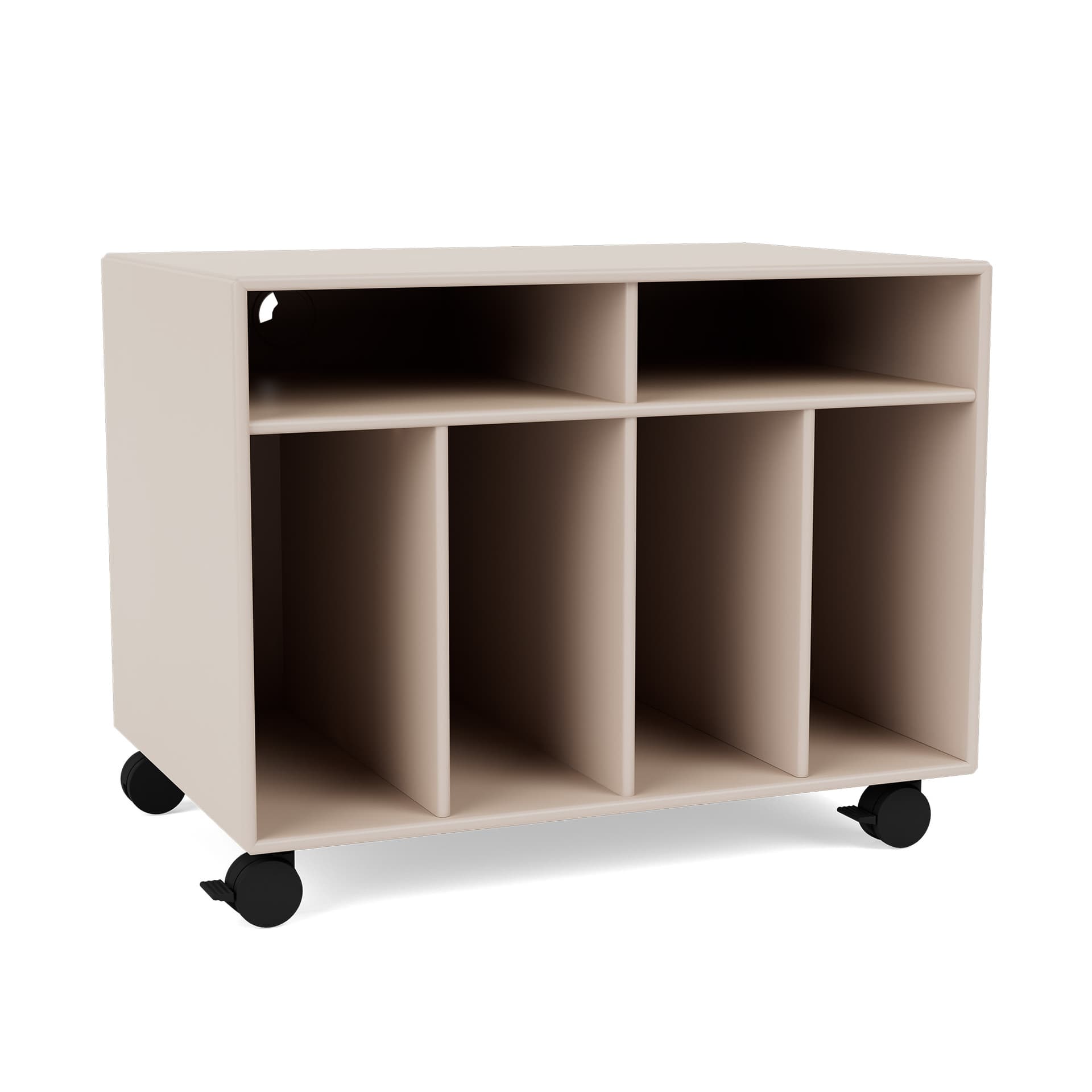 Montana - SPIN I Vinyl Storage, 05-CastorsCR70Black, 168 Clay - TV-benker - Peter J. Lassen - Beige
