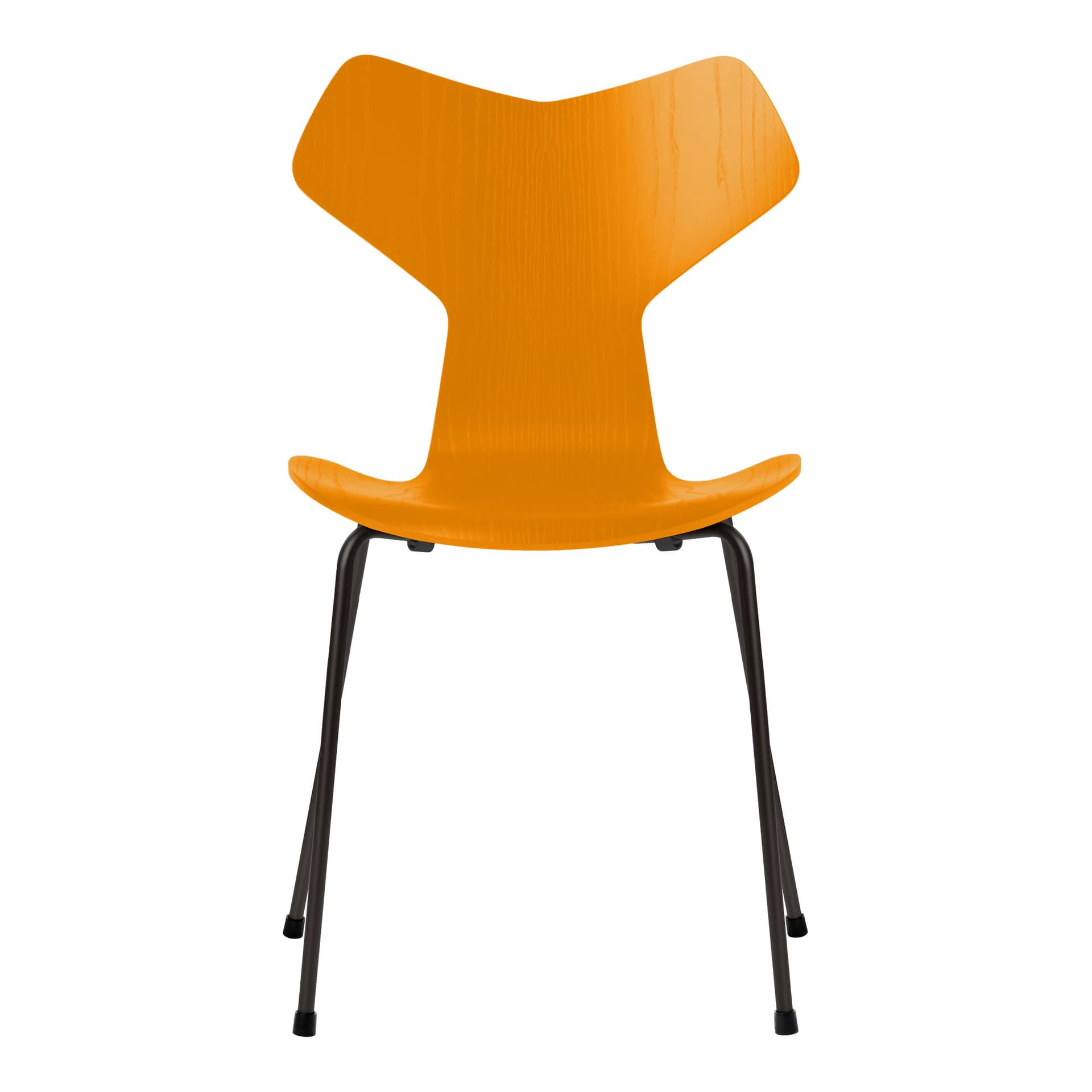 Fritz Hansen - Grand Prix 3130 Burnt Yellow Färgad Ask/Black - Spisestoler - Arne Jacobsen - Gul - Metall/Tre