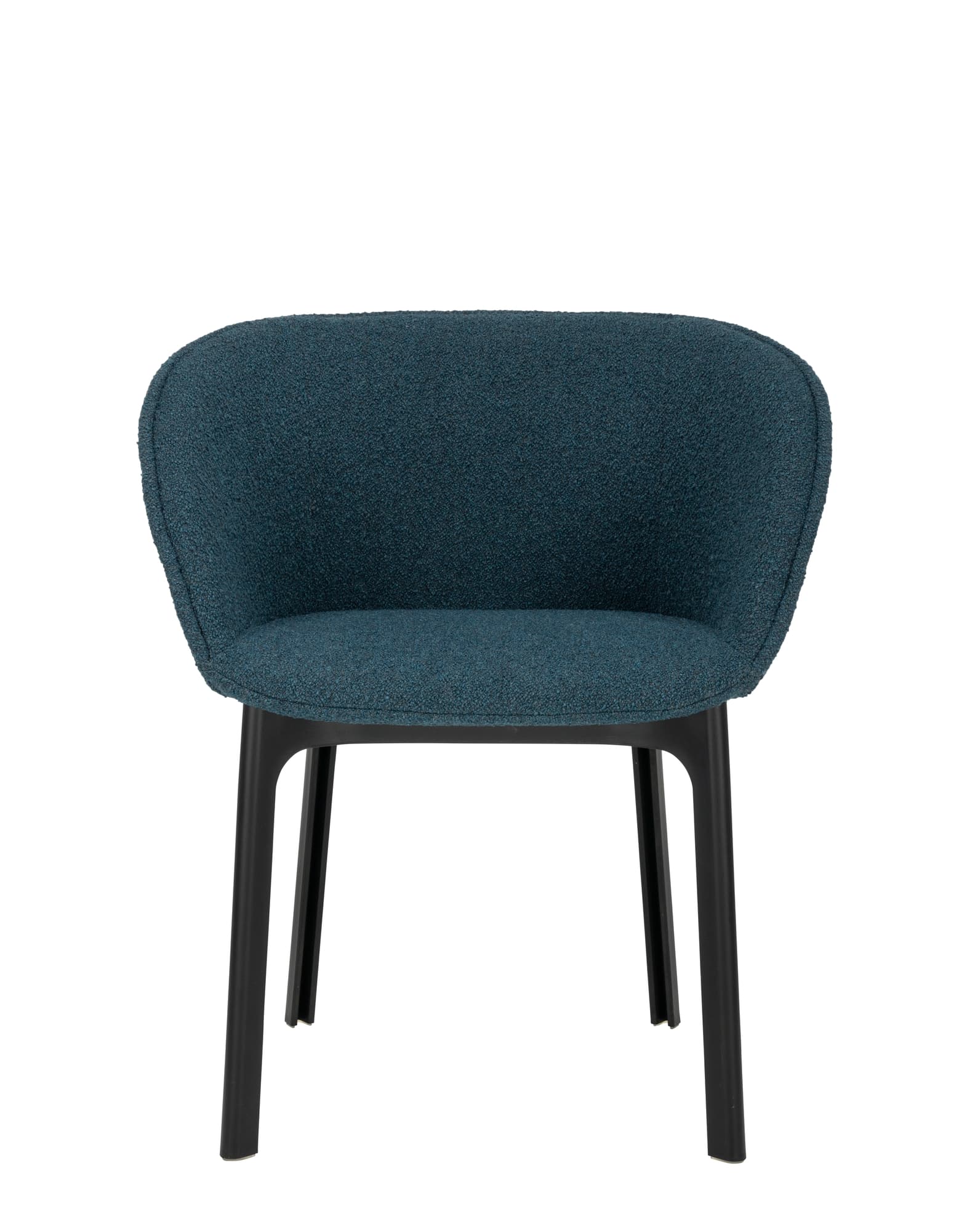 Kartell - Charla Orsetto, Black Base Blue - Spisestoler - Patricia Urquiola - Blå - Tekstilmateriale/Plast