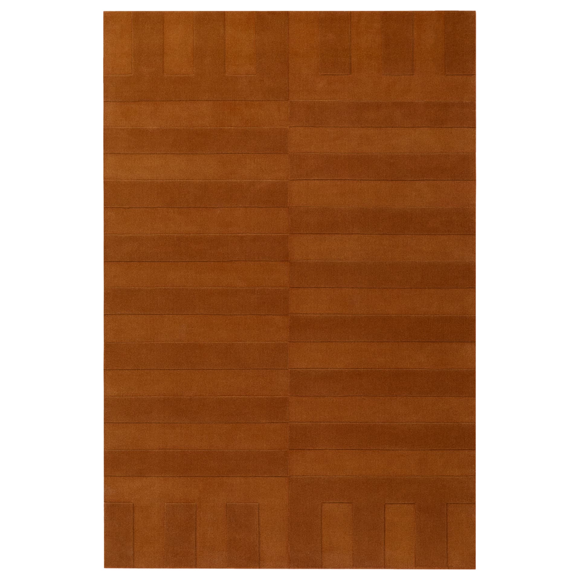 Nordic Knots - Lux 2 - Burnt Orange 250 x 350 - Ulltepper - Oransje - Ull