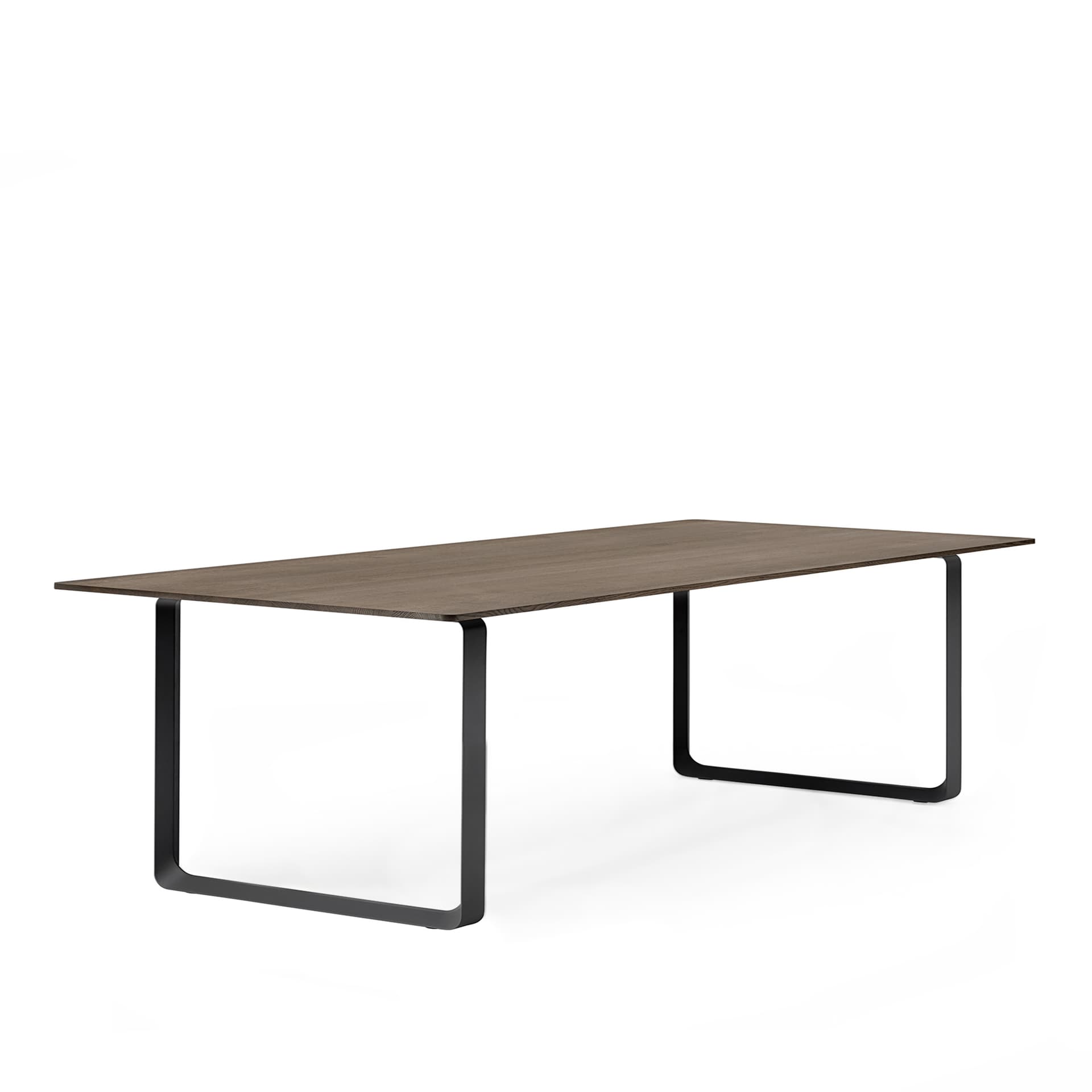 Muuto - 70/70 Table spisebord 225x90 cm, Røkt massiv eik/Svart - Spisebord - TAF Studio - Svart - Metall/Tre