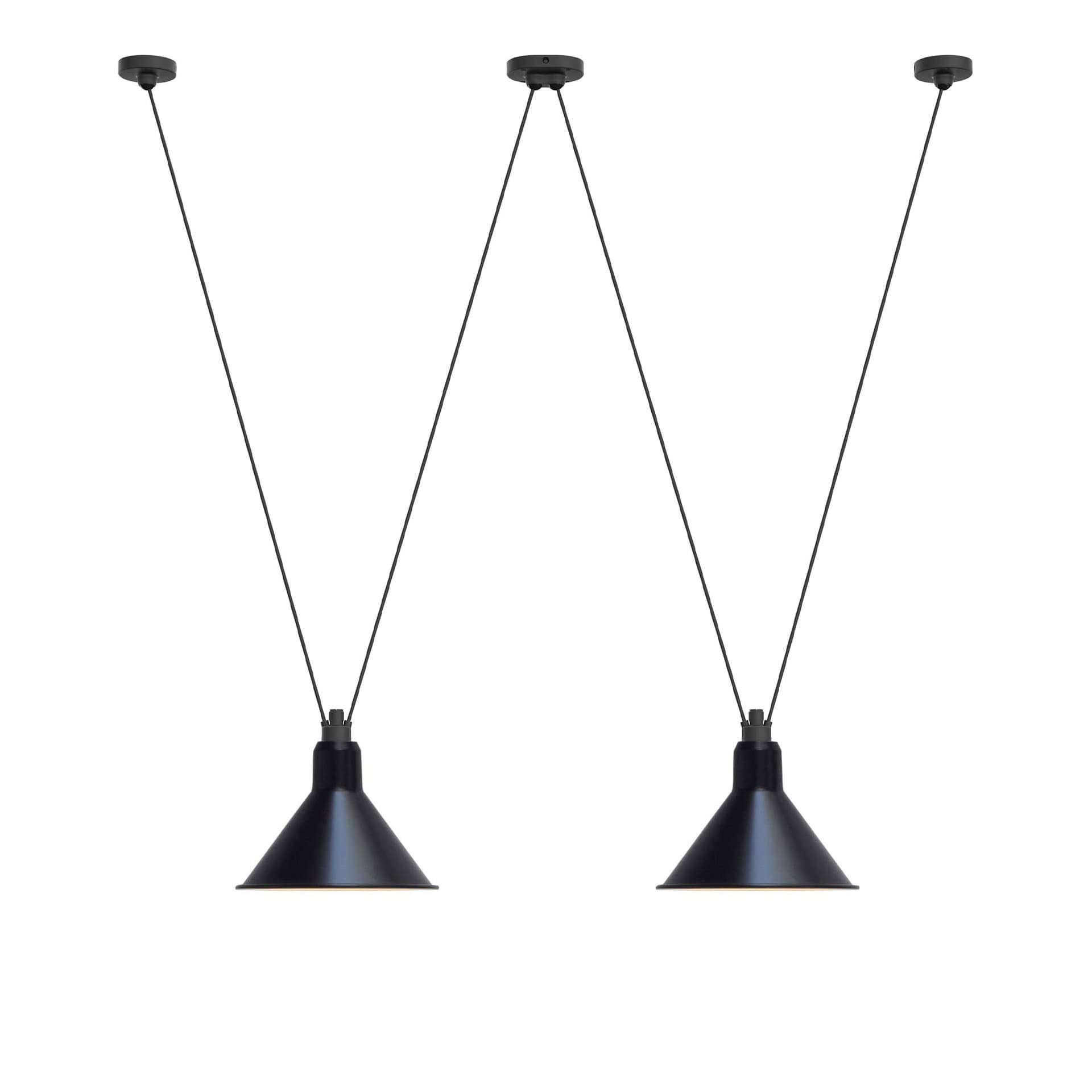Lampe Gras - 324 XL Pendel Conic Black
