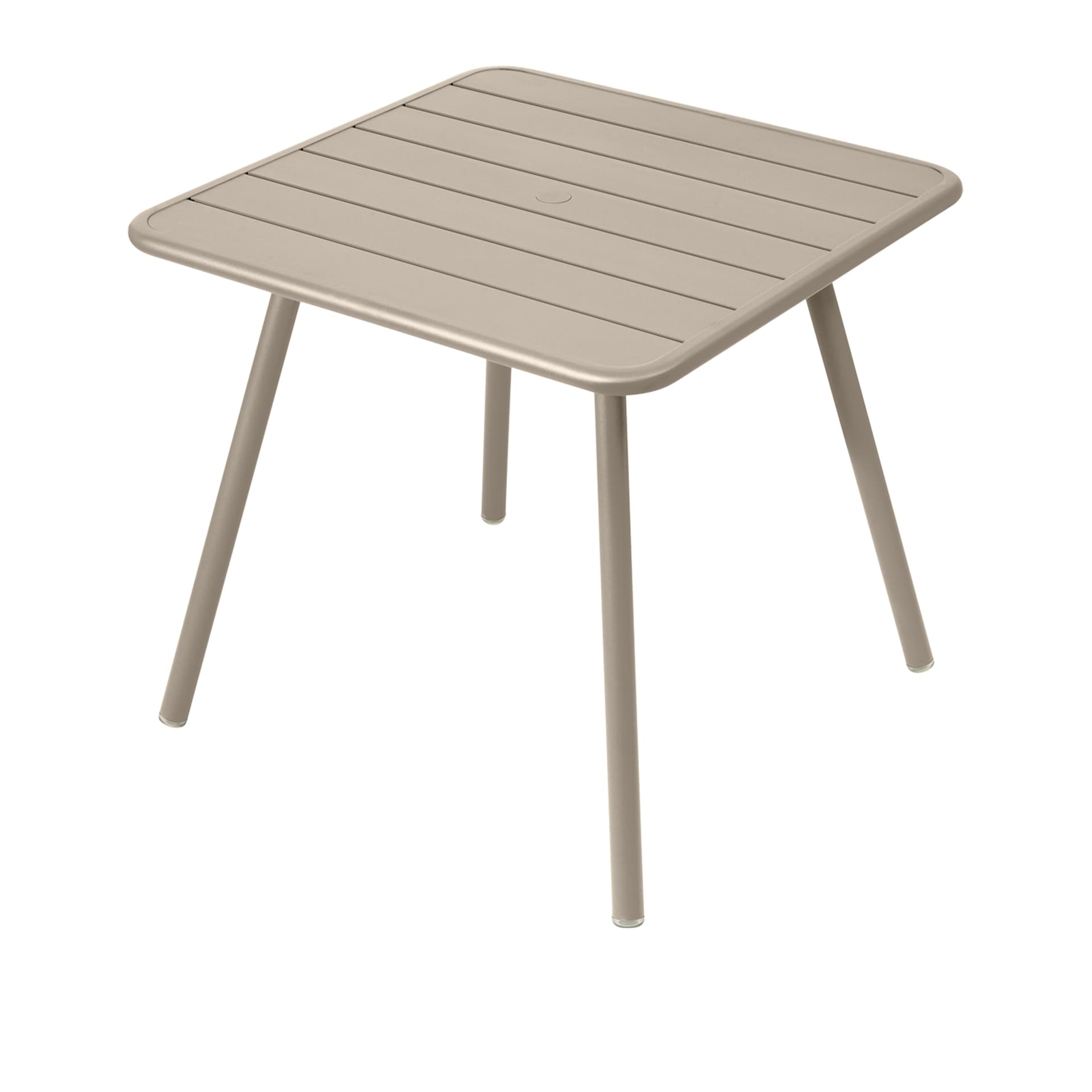 Fermob - Luxembourg Four Leg Table 80 x 80 cm, Nutmeg - Utendørs spisebord - Frédéric Sofia - Beige - Metall