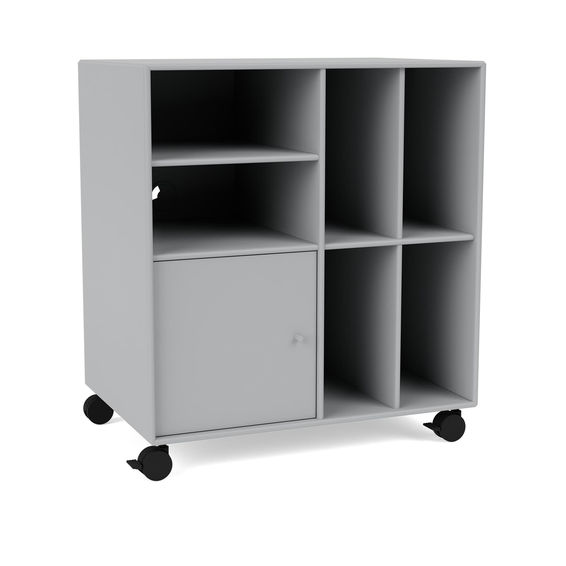 Montana - SPIN II Vinyl Storage, 05-CastorsCR70Black, 02 Fjord - Oppbevaringsskap - Peter J. Lassen - Grå
