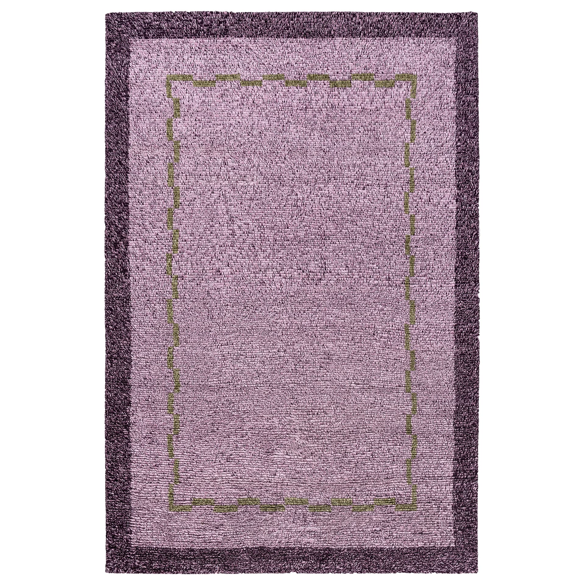 Nordic Knots - Ryya 01 - Lilac 250 x 350 - Ulltepper - Lilla - Ull
