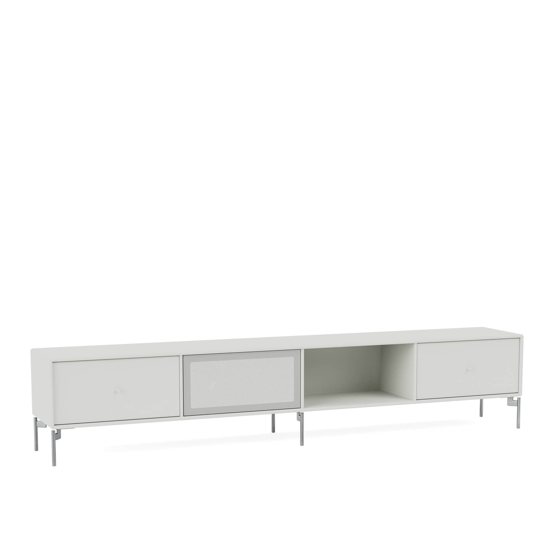 Montana - OCTAVE VII TV Bench, 01-LegsMB126Chrome, 09 Nordic - Quickship - TV-benker - Peter J. Lassen - Grå