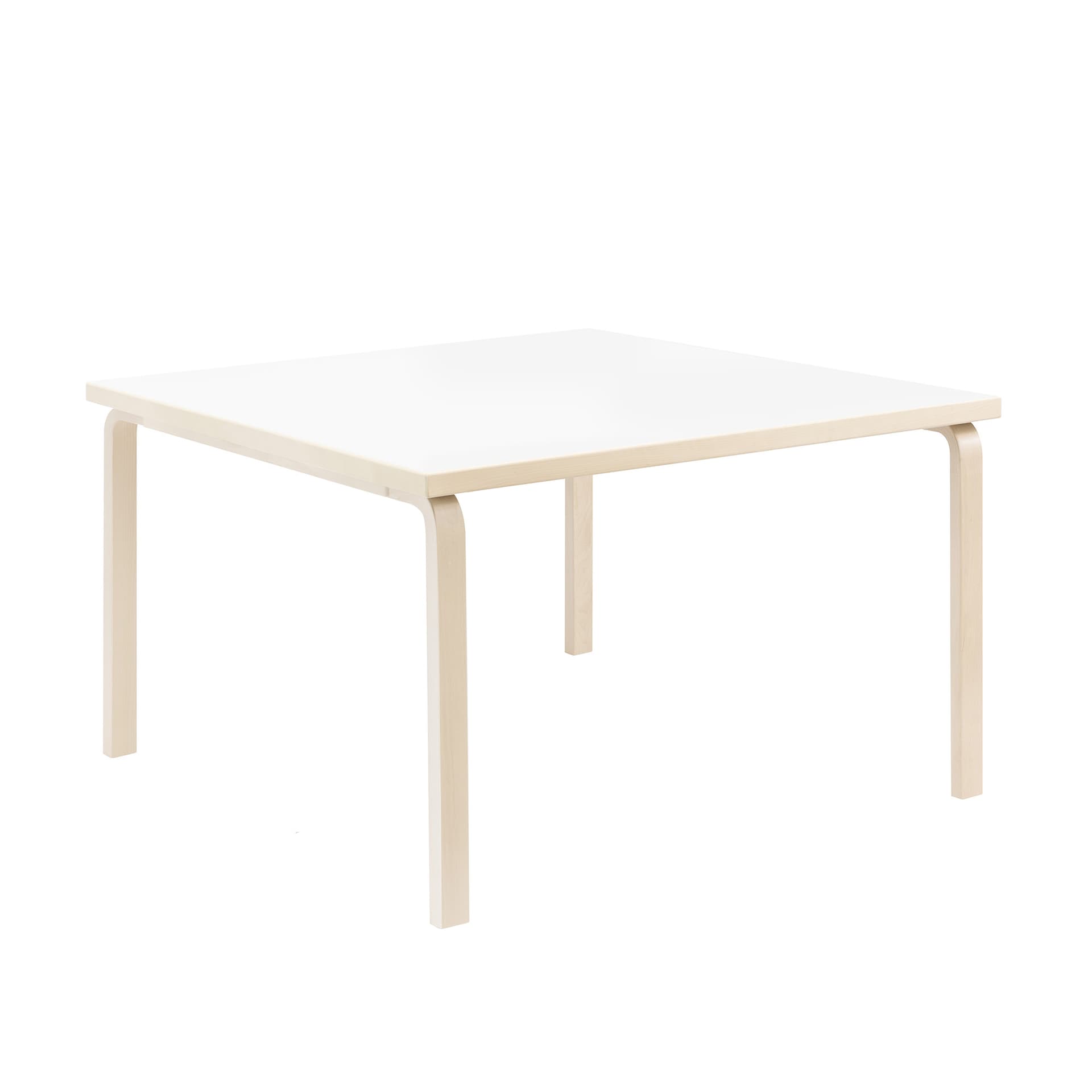 Artek - Aalto bord kvadratiskt 84 vit laminat - Spisebord - Alvar Aalto - Hvit - Tre