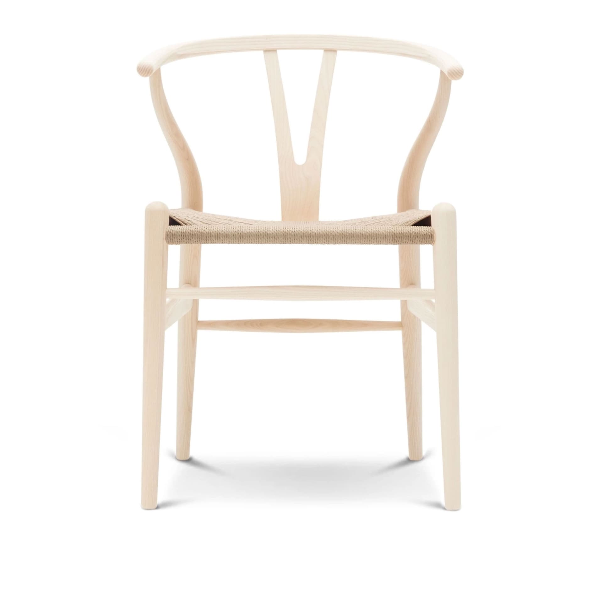 Carl Hansen - CH24 Y-Stolen, Vitoljad Ask, Naturflätat papperssnöre - Spisestoler - Hans J. Wegner - Tre farget - Papir/Tre