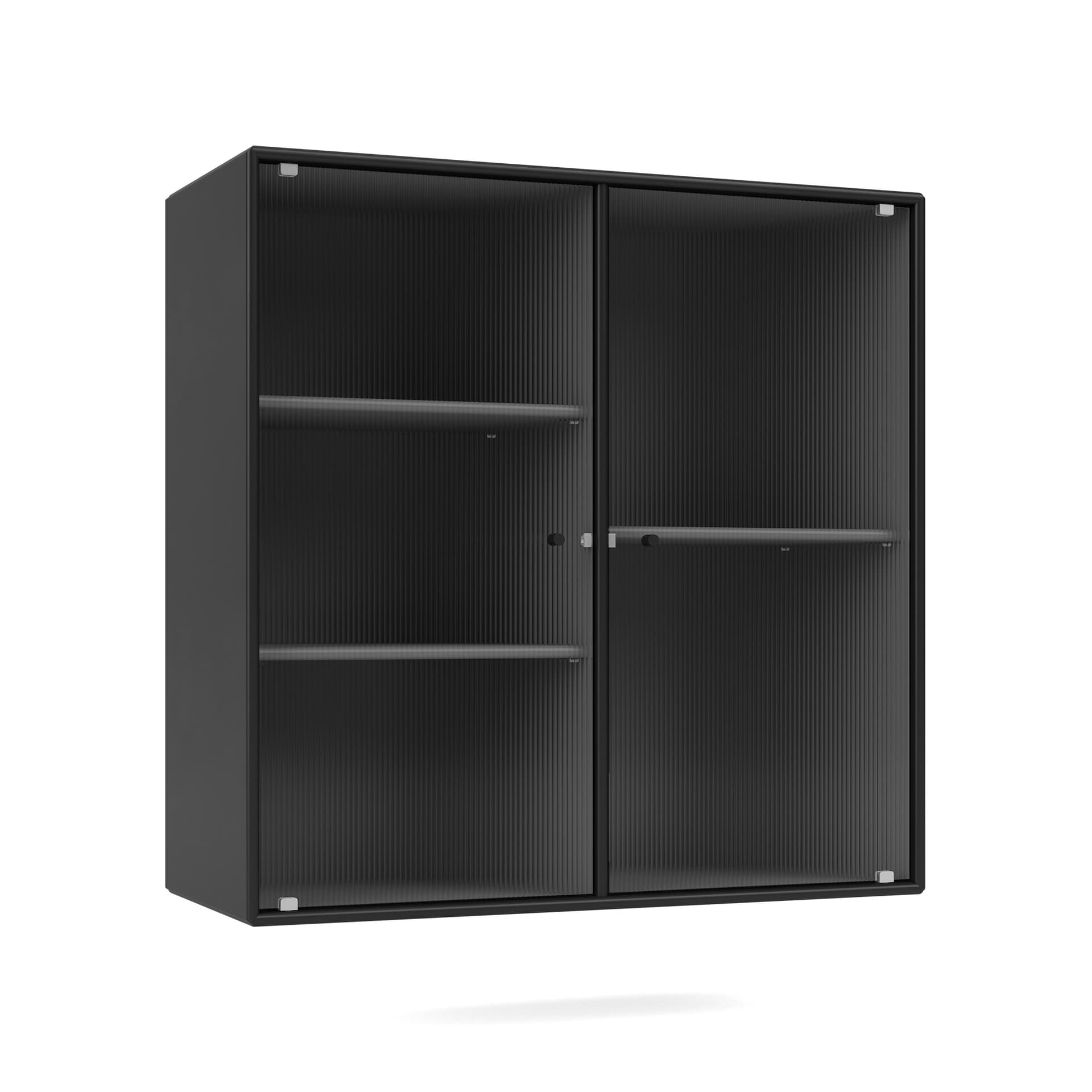 Montana - Ripple Ii – Vitrine Cabinet 05-Black 04 Suspension Rails - Vitrineskap - Peter J. Lassen - Svart - Tre