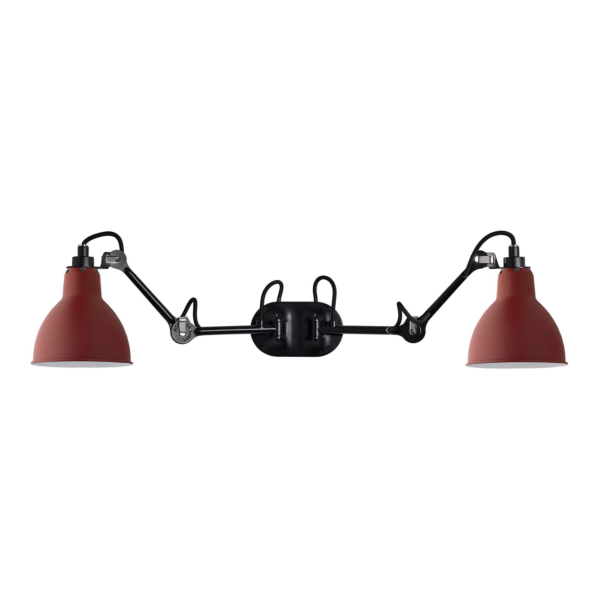 DCWéditions - Lampe Gras 204 Round Double, Black/Red - Sengelamper - Bernard-Albin Gras - Rød - Metall