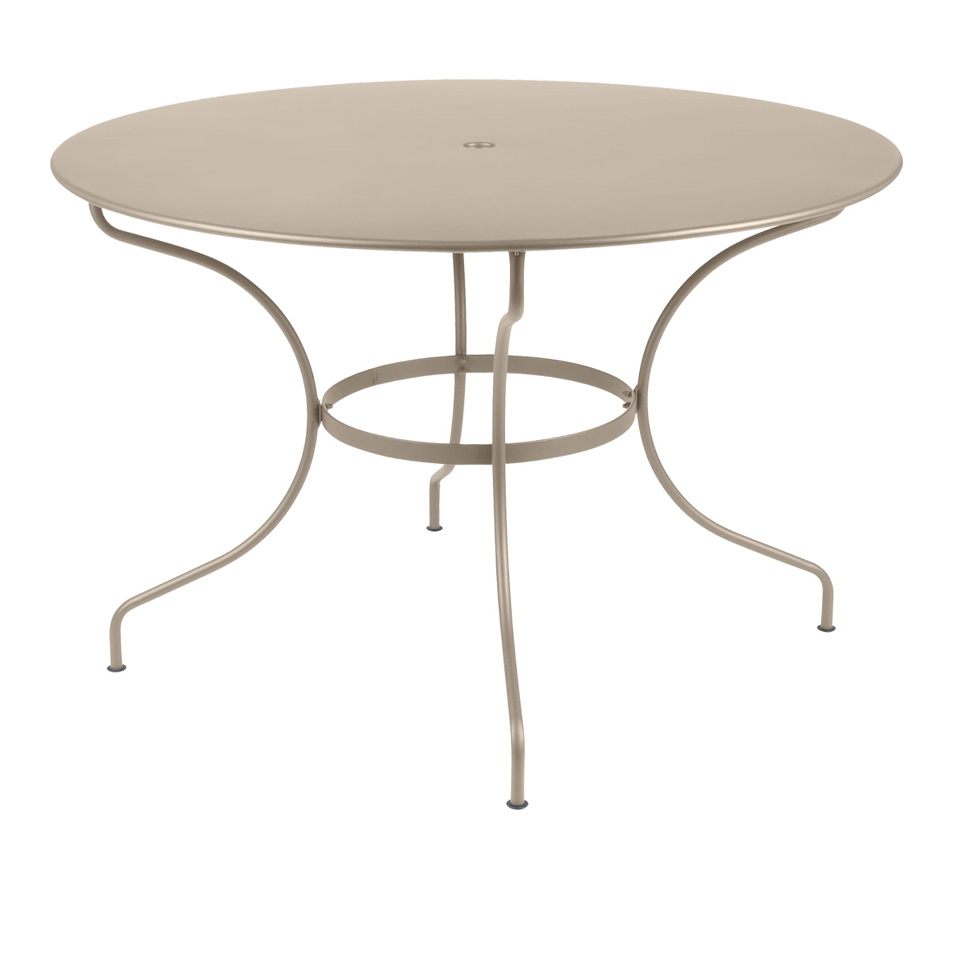 Fermob - Opéra Table Ø 117 cm, Nutmeg - Utendørs spisebord - Beige - Metall