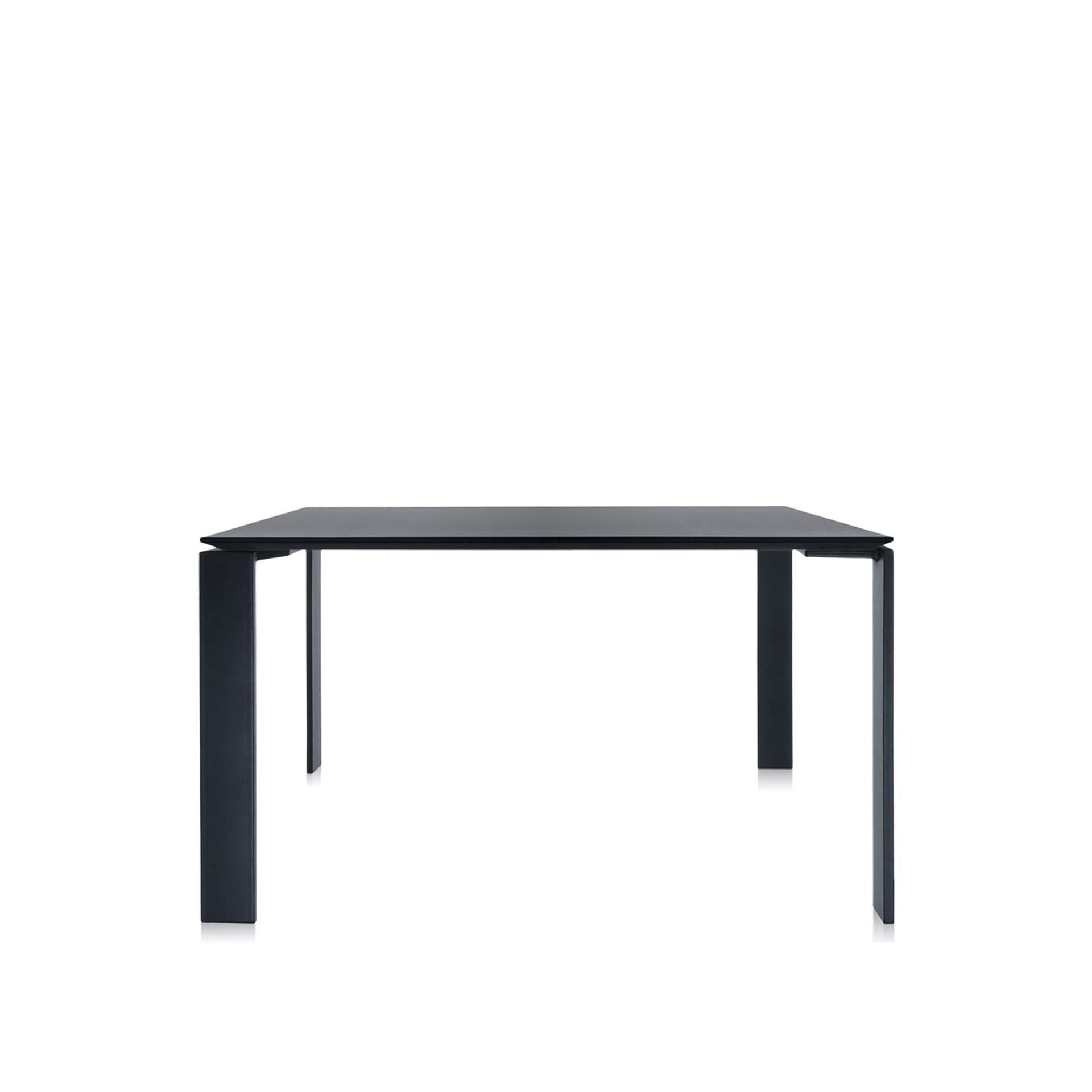 Kartell - Four Table 4525 128x128, Black/Black, Scratch-Proof Laminate - Spisebord - Ferruccio Laviani - Svart - Laminat/Metall
