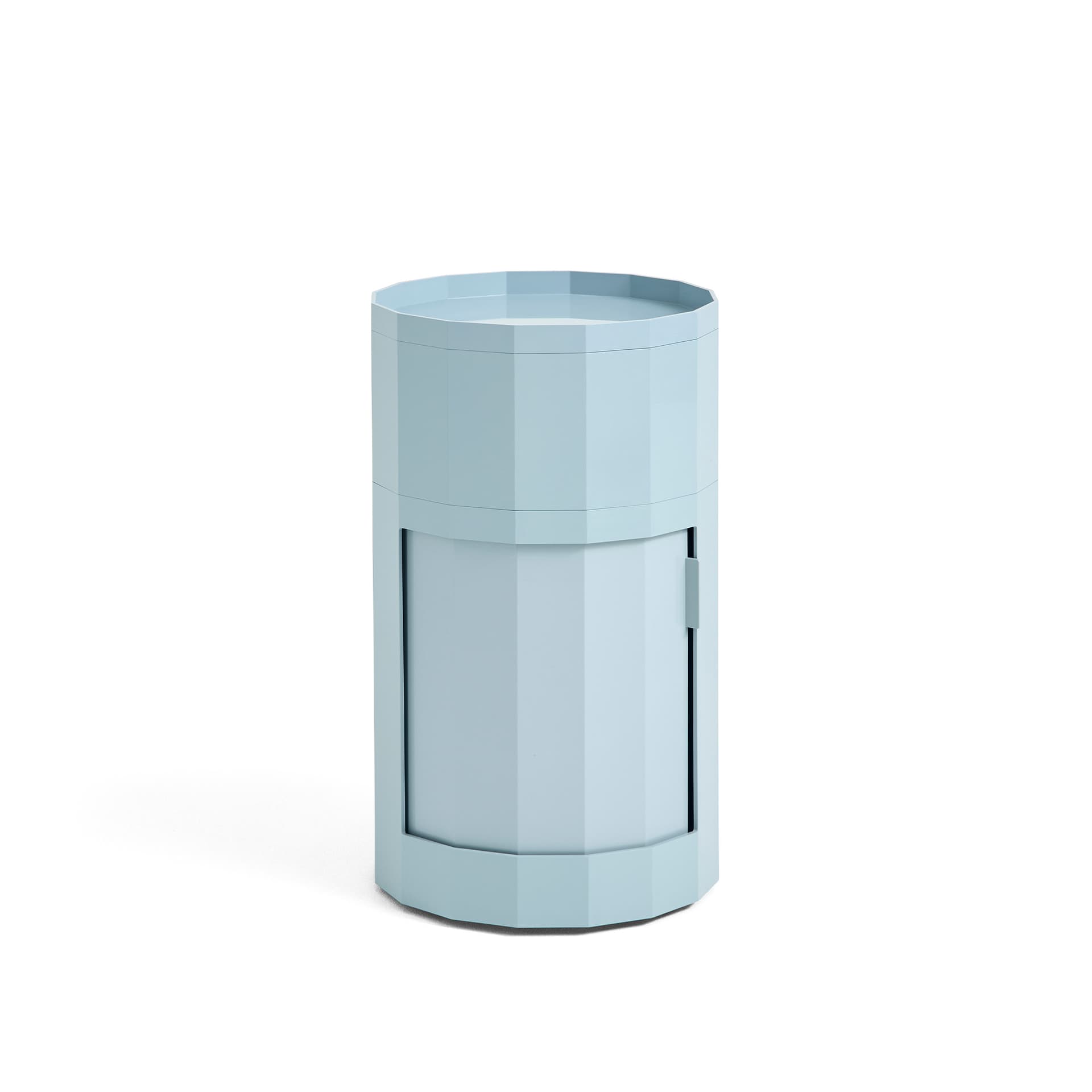HAY - Facet sidebord, blå, 66 cm, ben og hjul