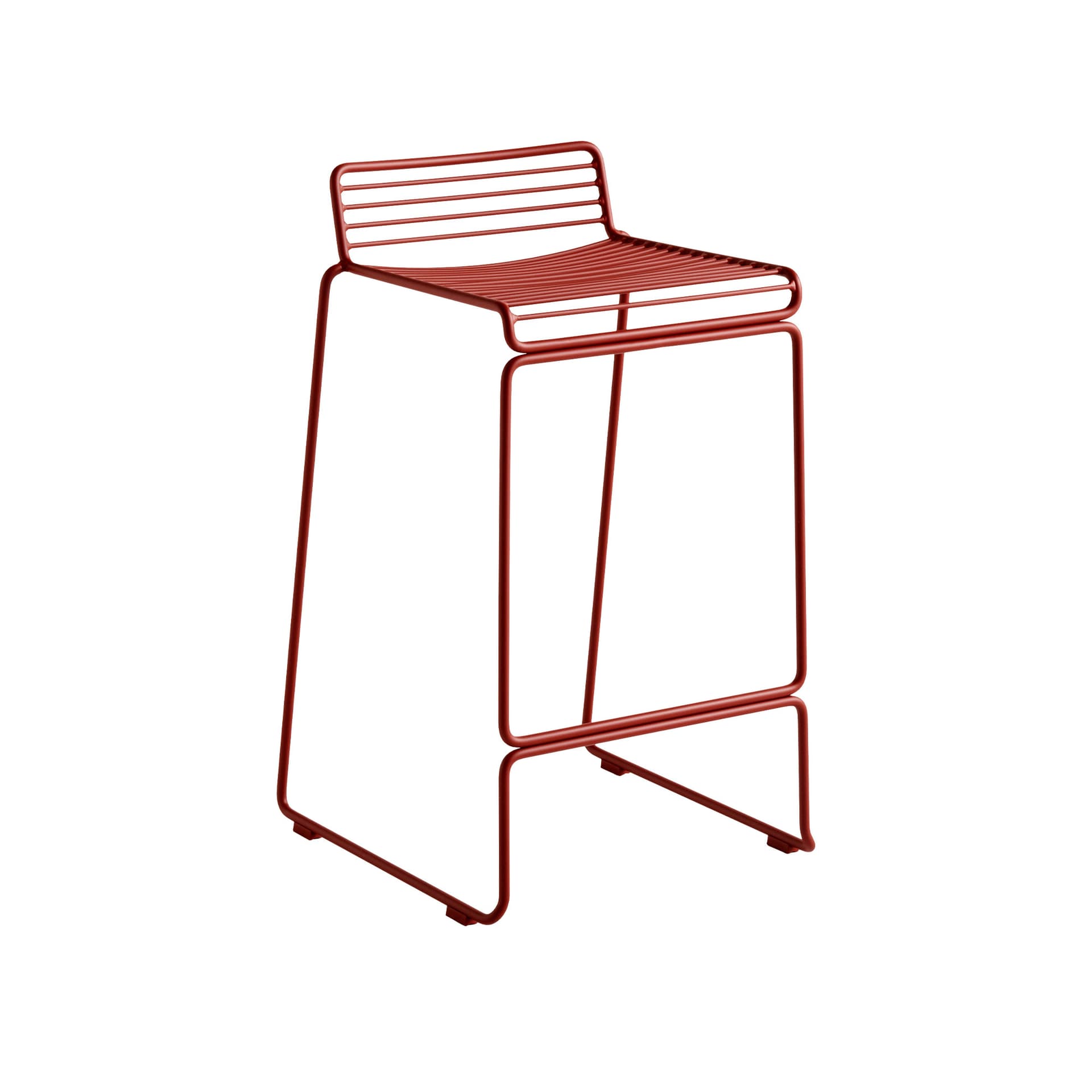 HAY - Hee Bar Stool Low - Rust - Barstoler & barkrakker - Hee Welling - Rød - Metall/Tre