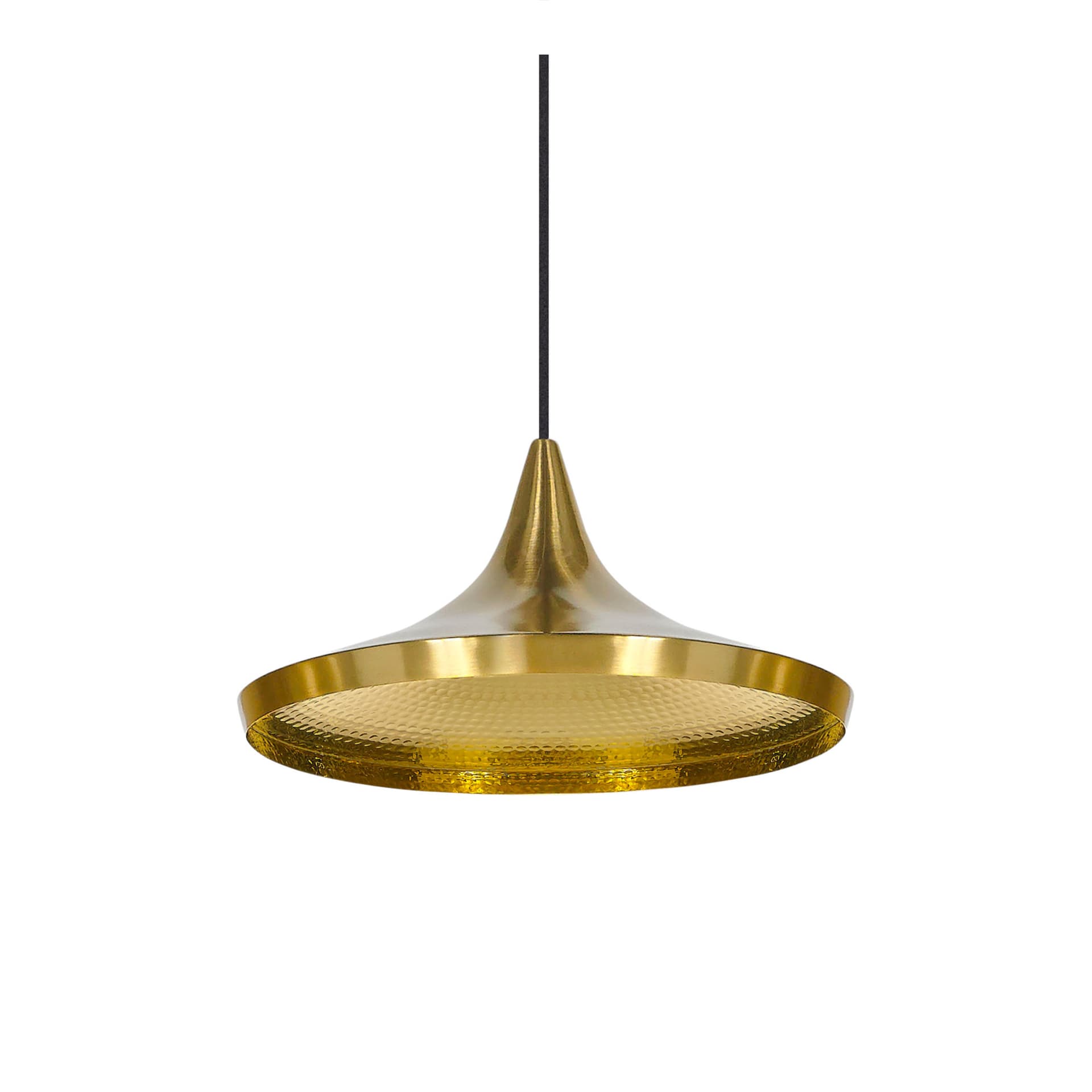 Tom Dixon - Beat Wide Pendant - Borstad mässing - Pendellamper - Gull