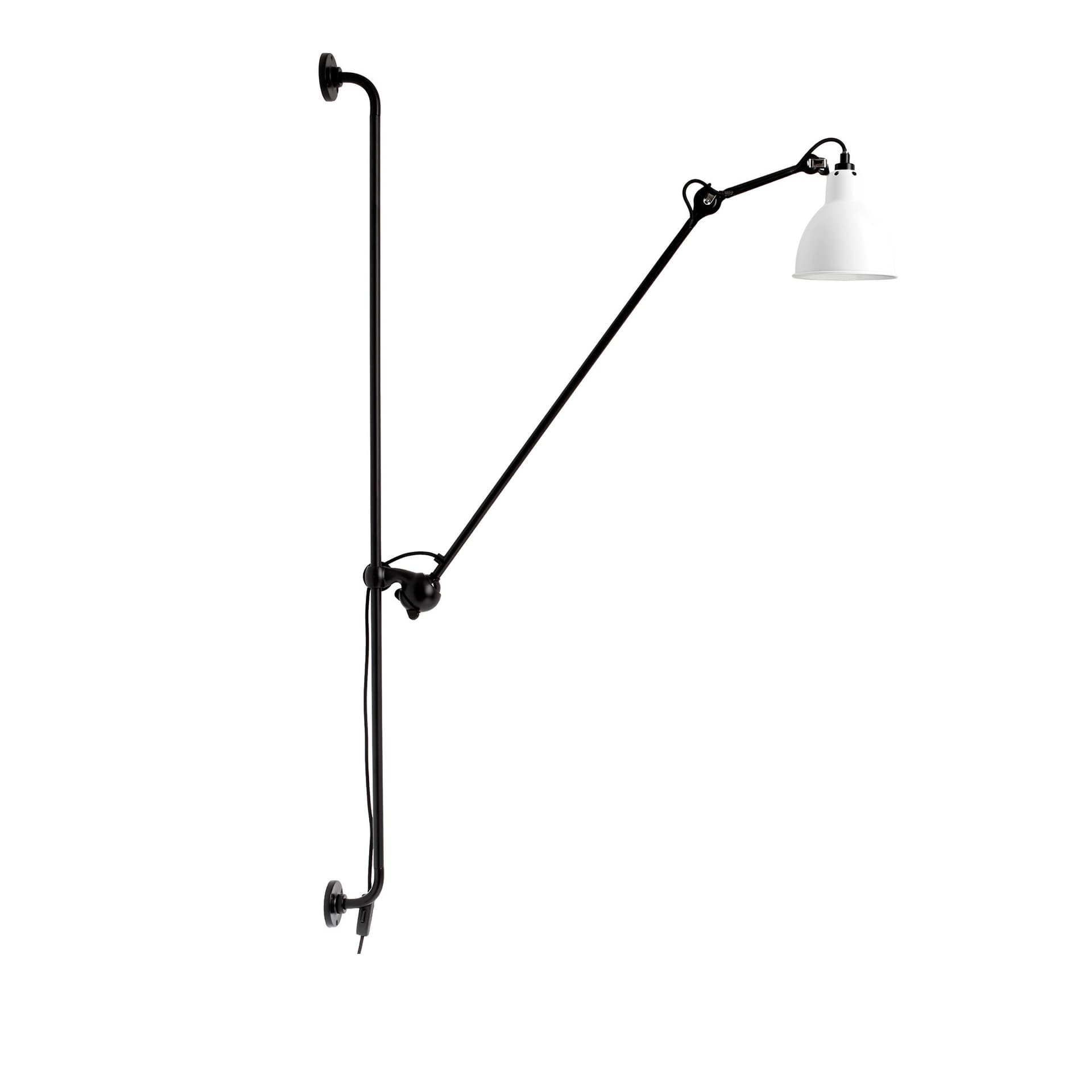 Lampe Gras - 214 Vegglampe Round svart/hvit –
