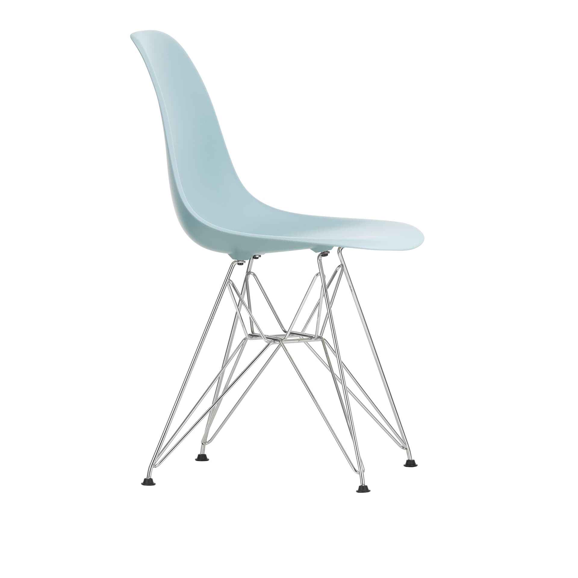 Vitra - Eames Plastic Chair DSR - 23 Ice Grey - Chrome Base - Spisestoler - Charles & Ray Eames - Grå - Metall/Plast