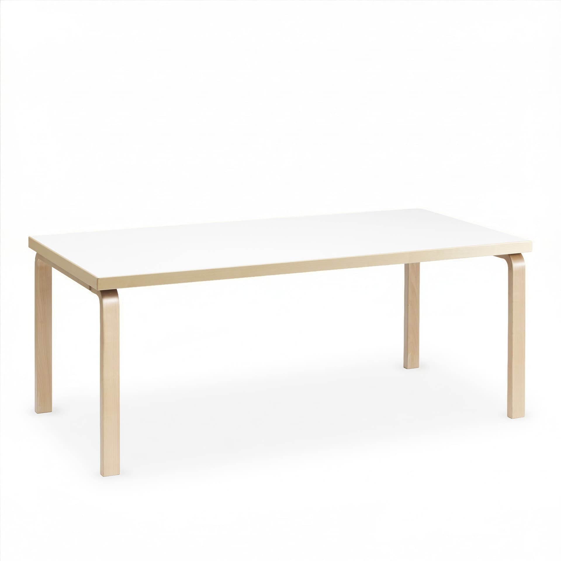 Artek - Aalto Table 83 vit laminat/klarlackad - Spisebord - Alvar Aalto - Hvit - Tre