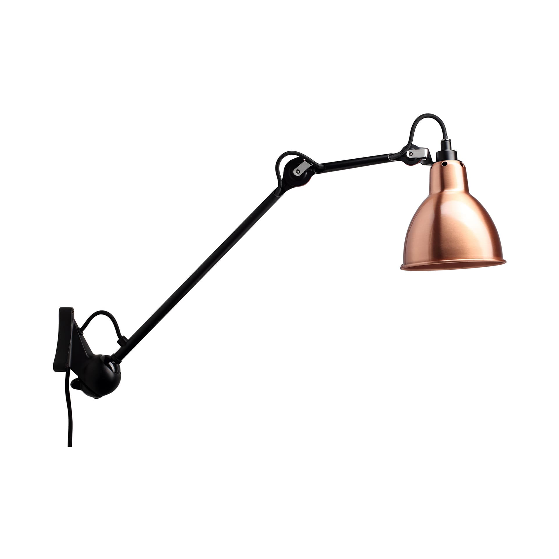 Lampe Gras - 222 Vegglampe Svart/Kobber