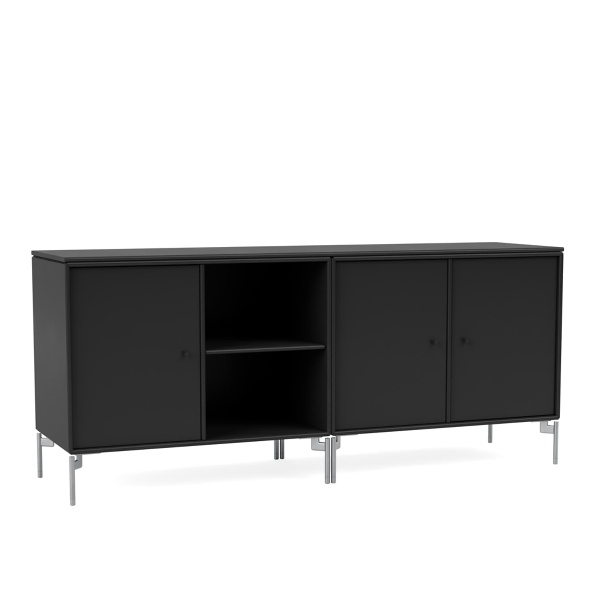 Montana - Save Lowboard 05-Black Matt Chrome - Sideboards - Peter J. Lassen - Svart - Tre