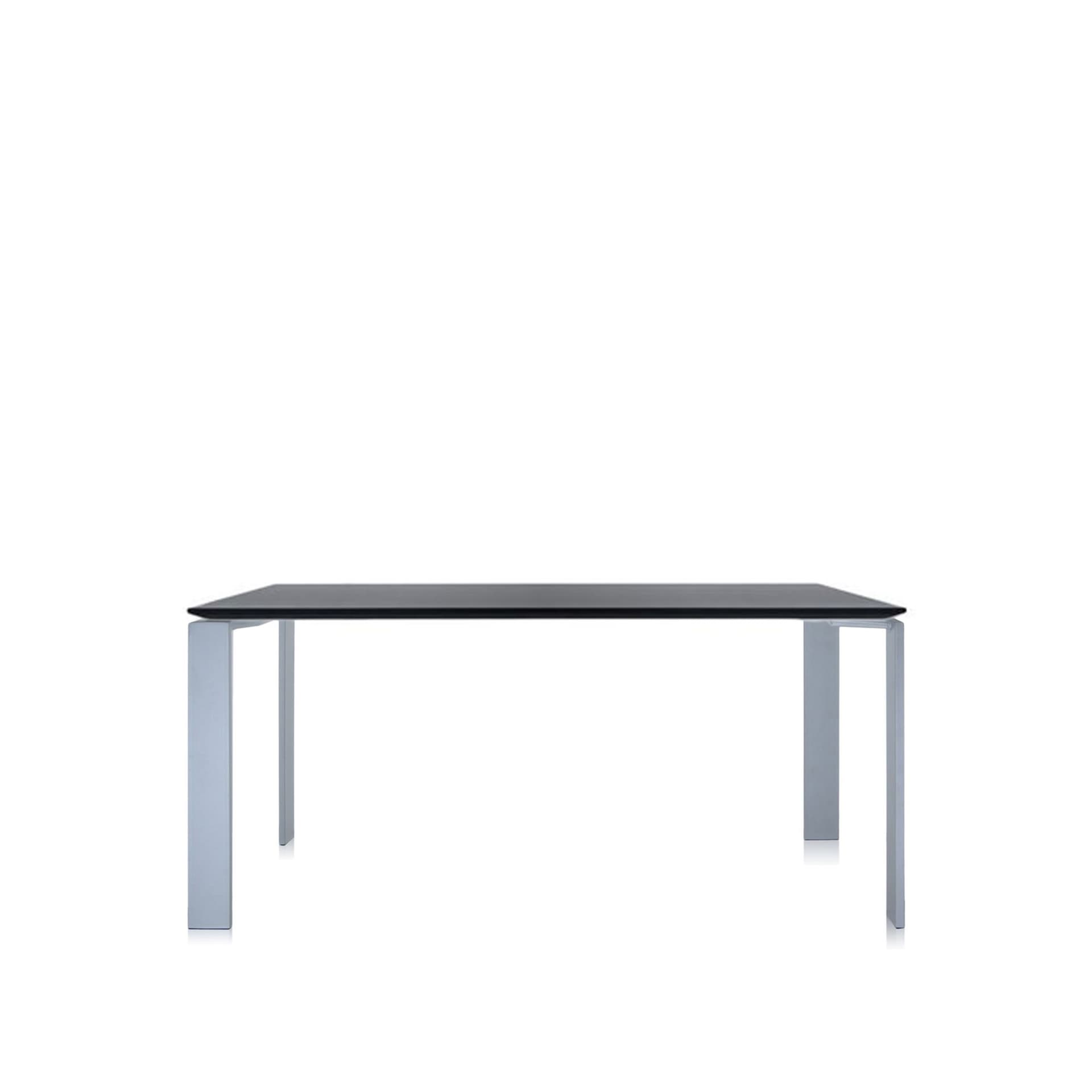 Kartell - Four Table 4522 158x79, Black/Aluminium, Scratch-Proof Laminate - Spisebord - Ferruccio Laviani - Svart - Laminat/Metall