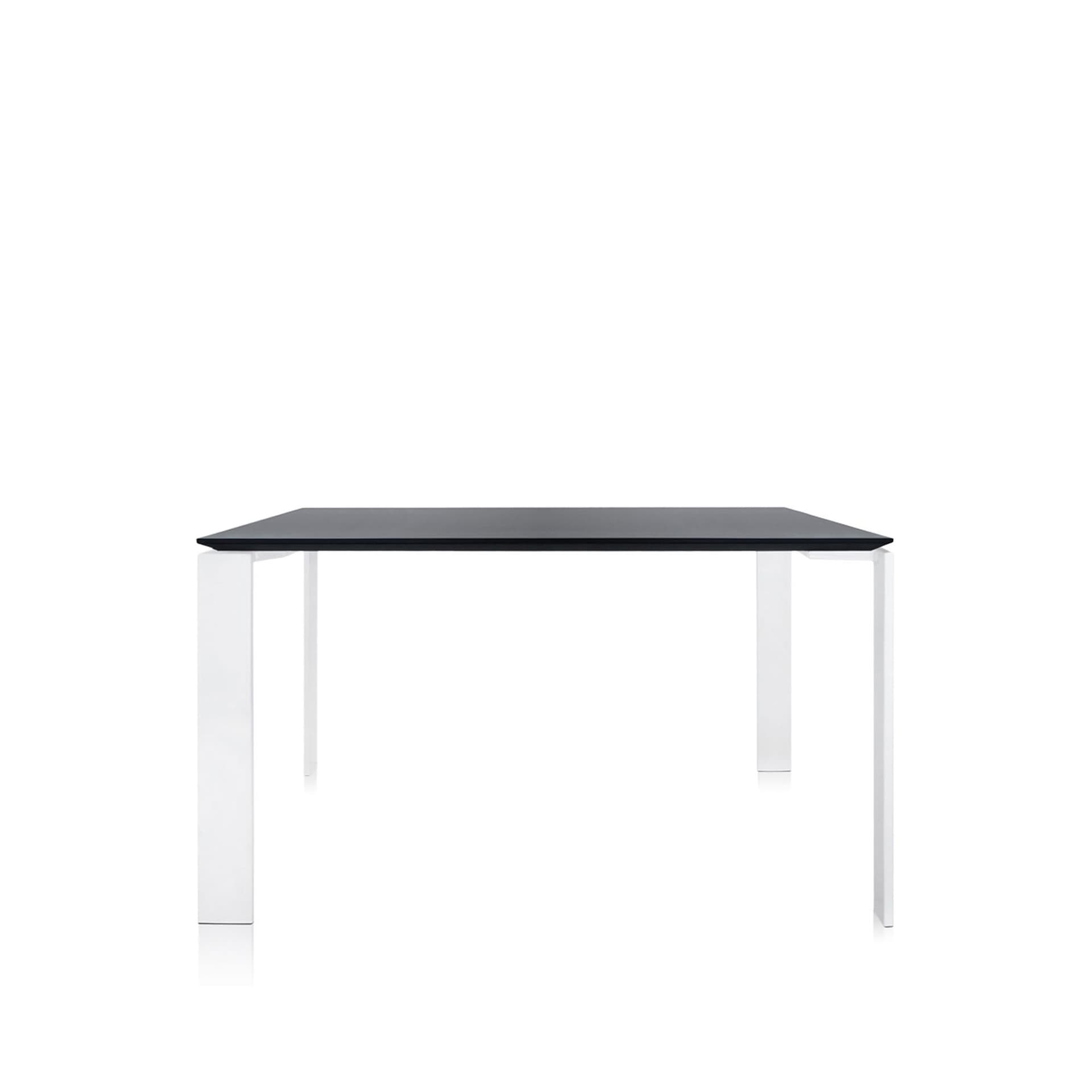 Kartell - Four Table 4525 128x128, Black/White, Scratch-Proof Laminate - Spisebord - Ferruccio Laviani - Svart - Laminat/Metall