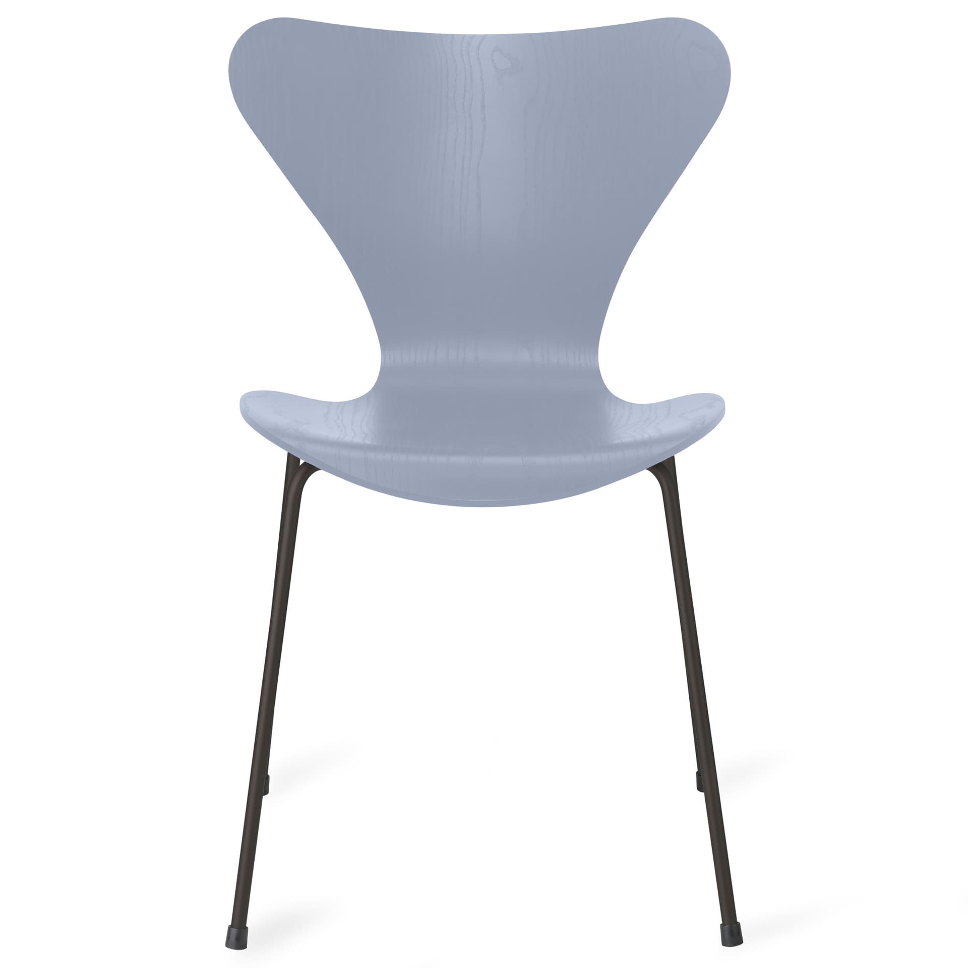 Fritz Hansen - Series 7 stol 3107 farget askfiner stålram varm grafitt lavender blue - Spisestoler - Arne Jacobsen - Blå - Metall/Tre