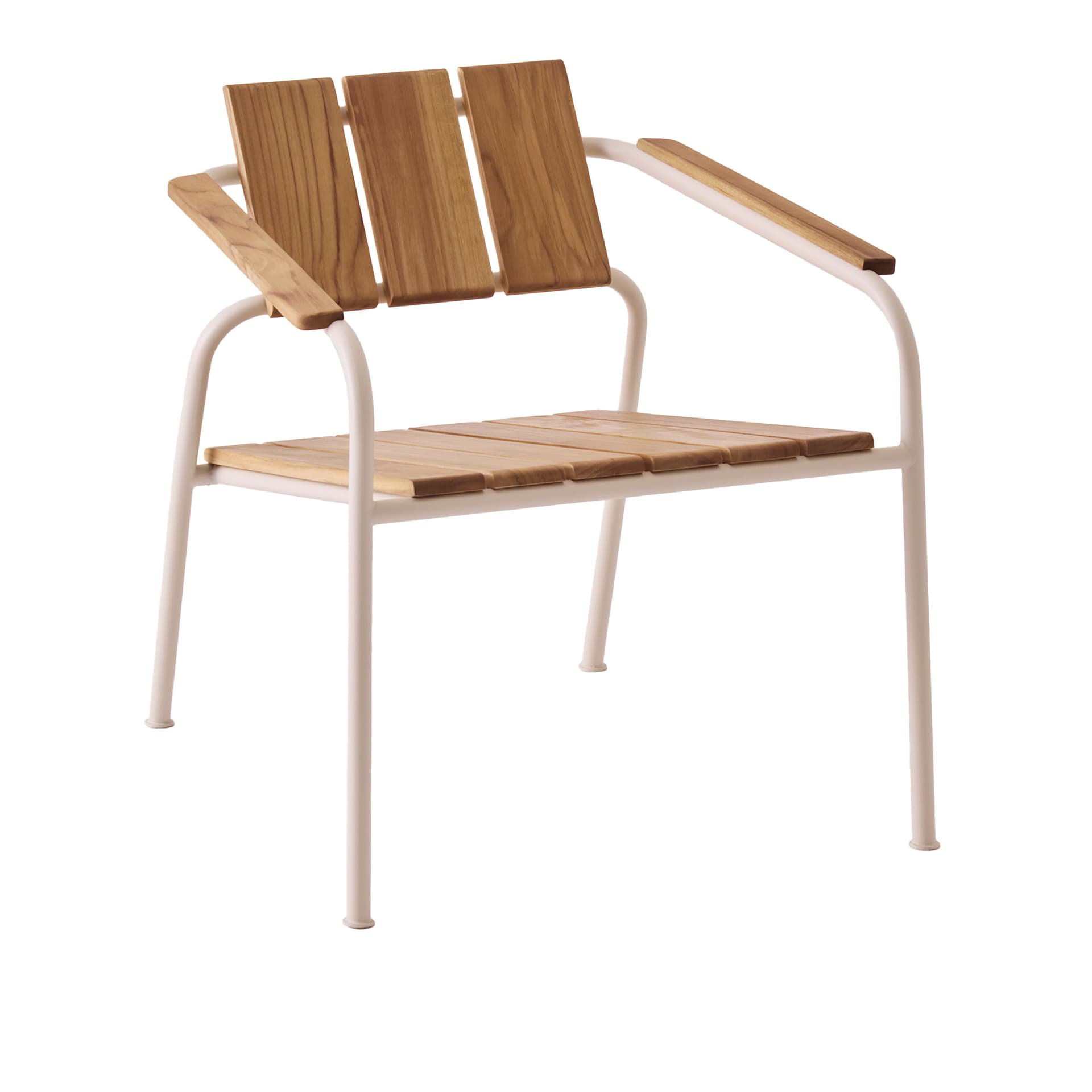 A Huseby - Kallio outdoor lounge chair ivory - Utendørs lenestoler - Sami Kallio - Hvit - Metall/Tre