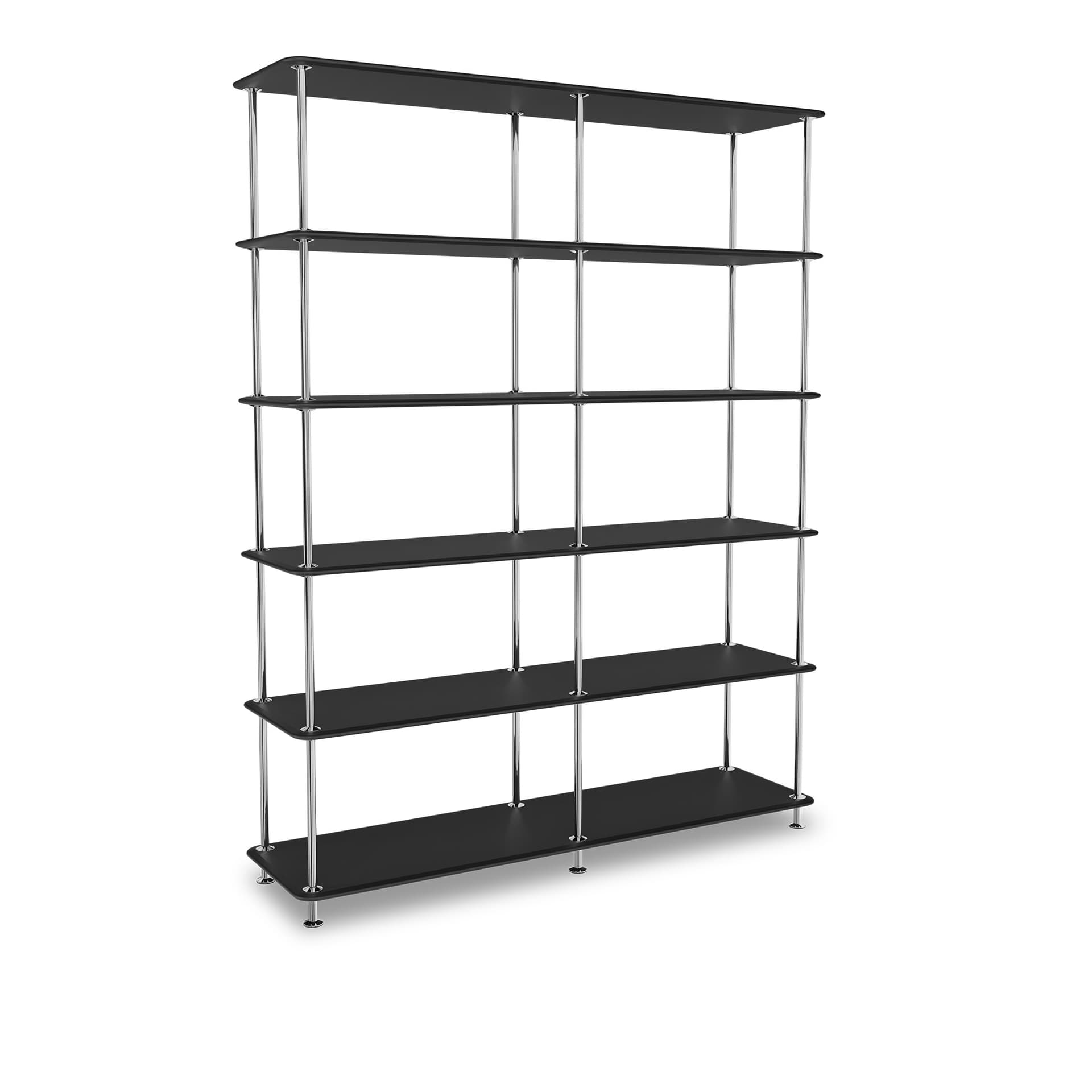 Montana - Montana Free 550000 207-Blackstructure 44C-Chrome - Hyller & Hyllesystem - Jakob Wagner - Svart - Metall/Tre