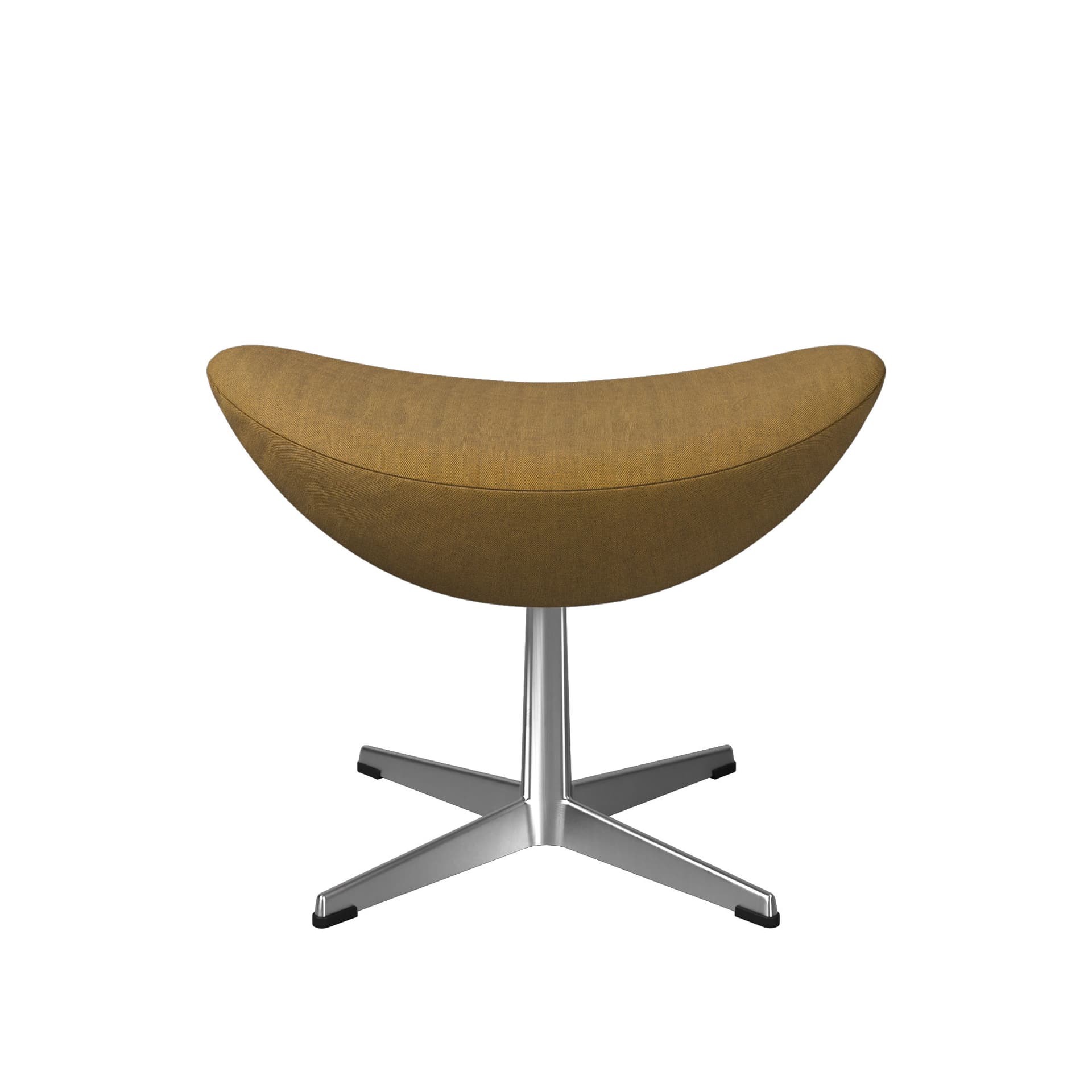 Fritz Hansen - 3127 Ägget Fotpall, Re-wool 0448 Satin polished aluninium - Skamler & Taburetter - Arne Jacobsen - Metall/Tekstilmateriale/Syntetisk materiale
