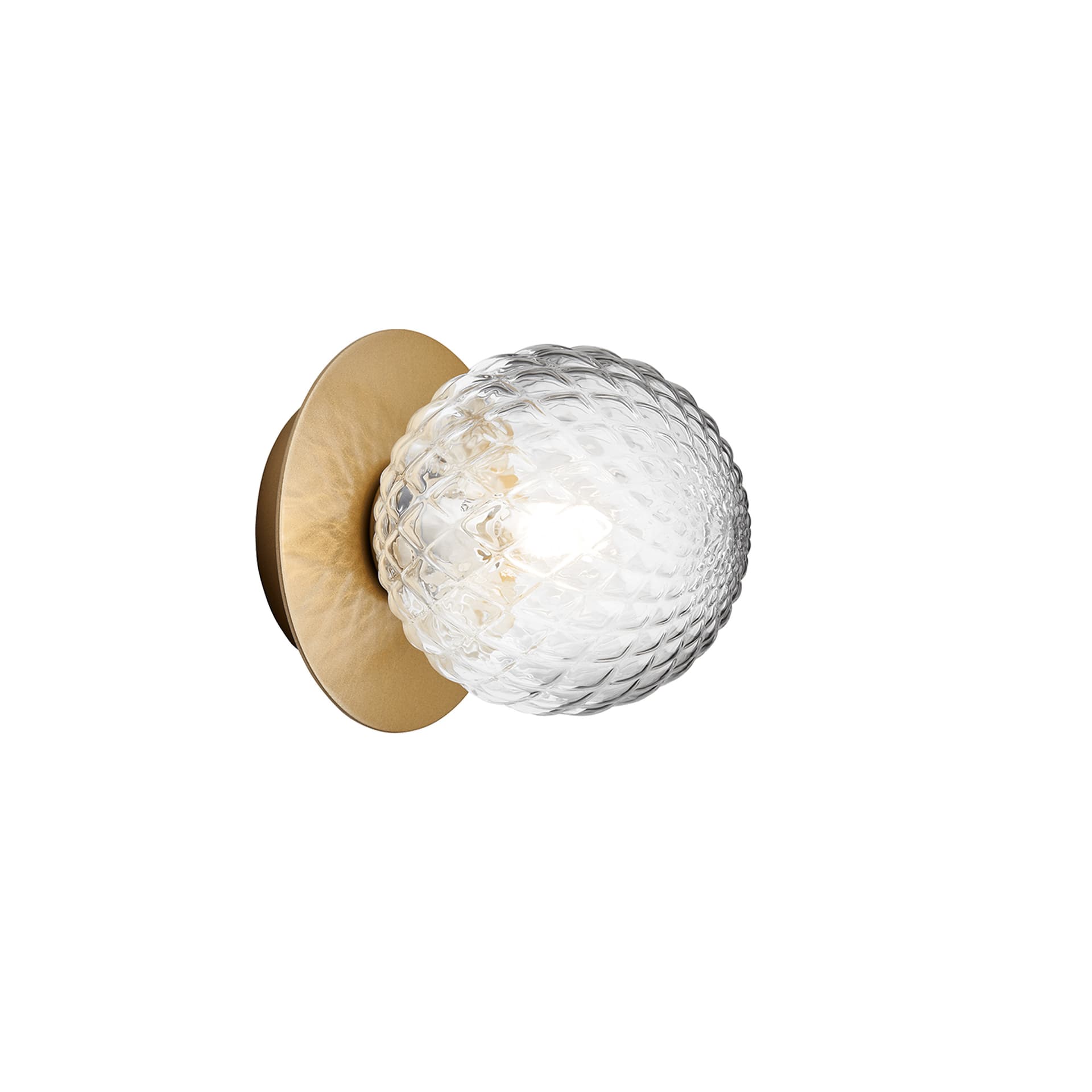 Nuura - Liila 1 Nordic Gold/Optic Clear - Vegglamper - Sofie Refer - Gull - Glass/Metall