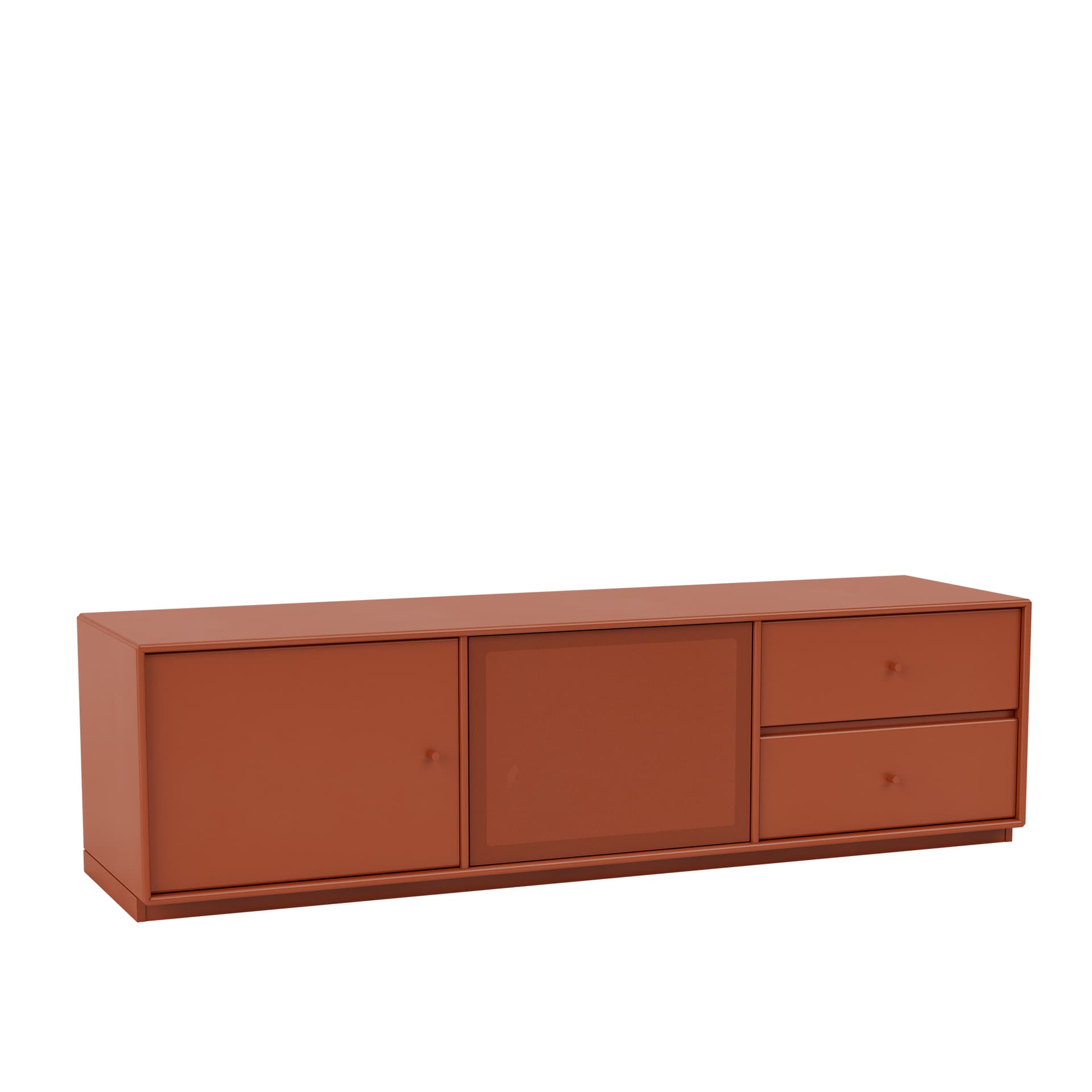 Montana - OCTAVE VI TV Bench, 06-Plinth3cm, 162 Hokkaido - TV-benker - Peter J. Lassen - Rød