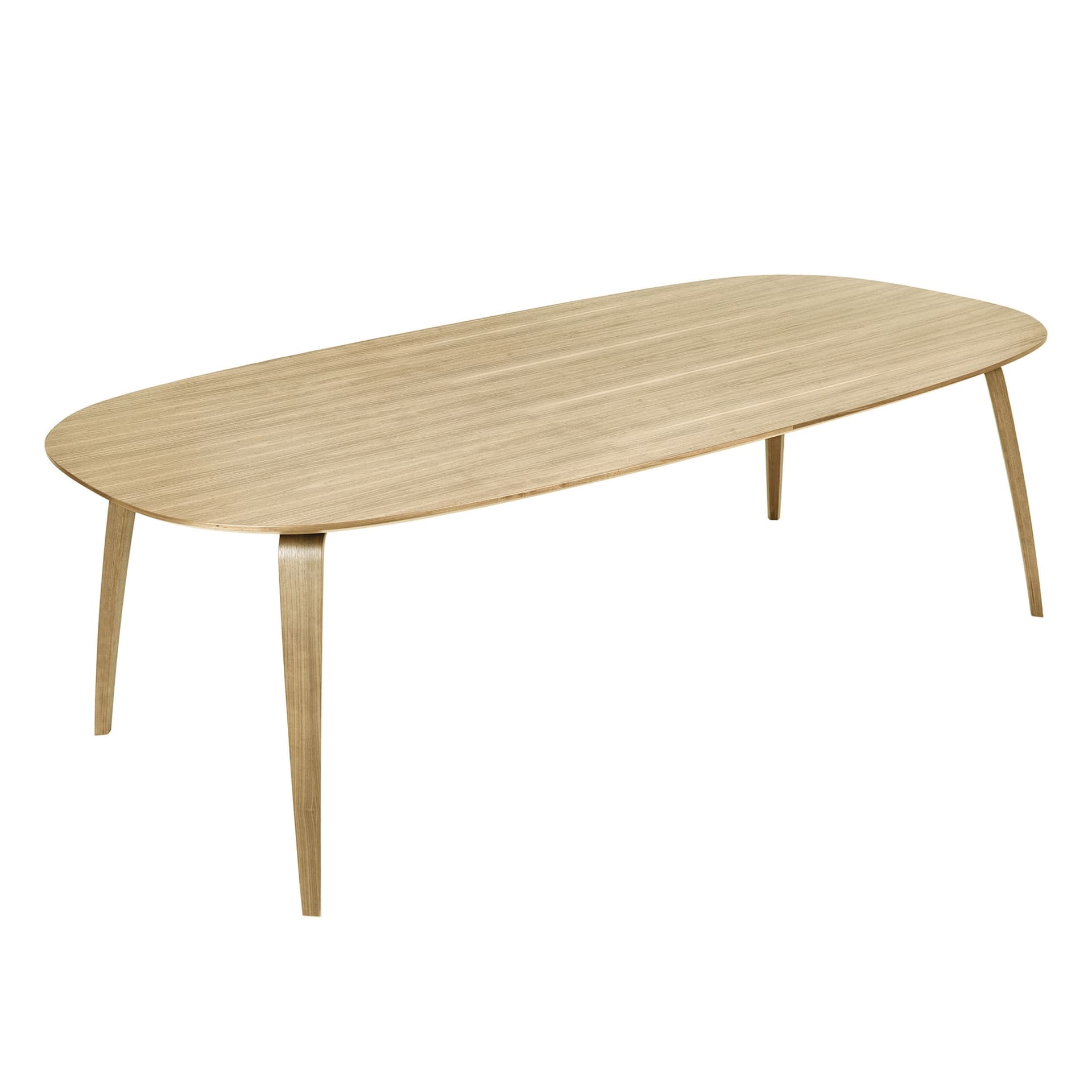 Gubi - GUBI Matbord, Skiva: Ek, Elliptiskt - Spisebord - Tre farget - Tre