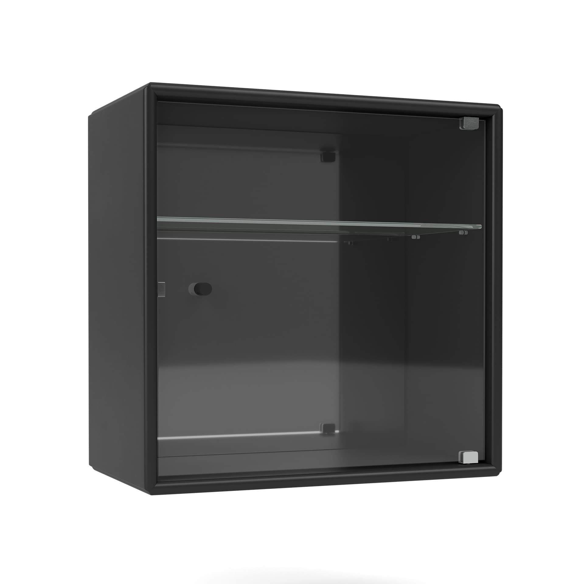 Montana - Perfume Cabinet With Mirror 05-Black 04 Suspension Rails - Oppbevaringsskap - Peter J. Lassen - Glass/Tre
