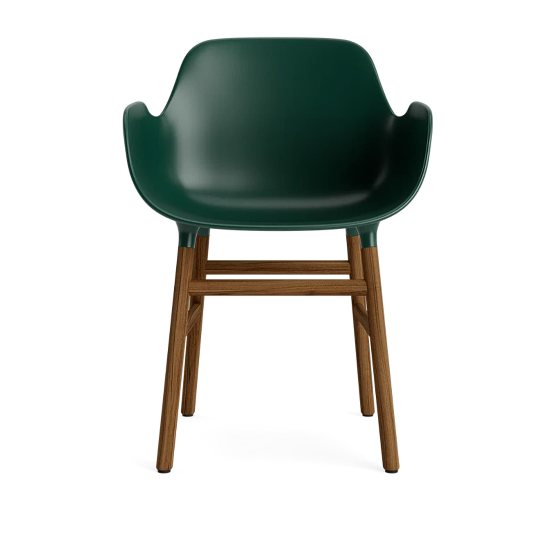Normann Copenhagen - Form Armchair Walnut Green - Spisestoler - Simon Legald - Grønn - Tre/Plast