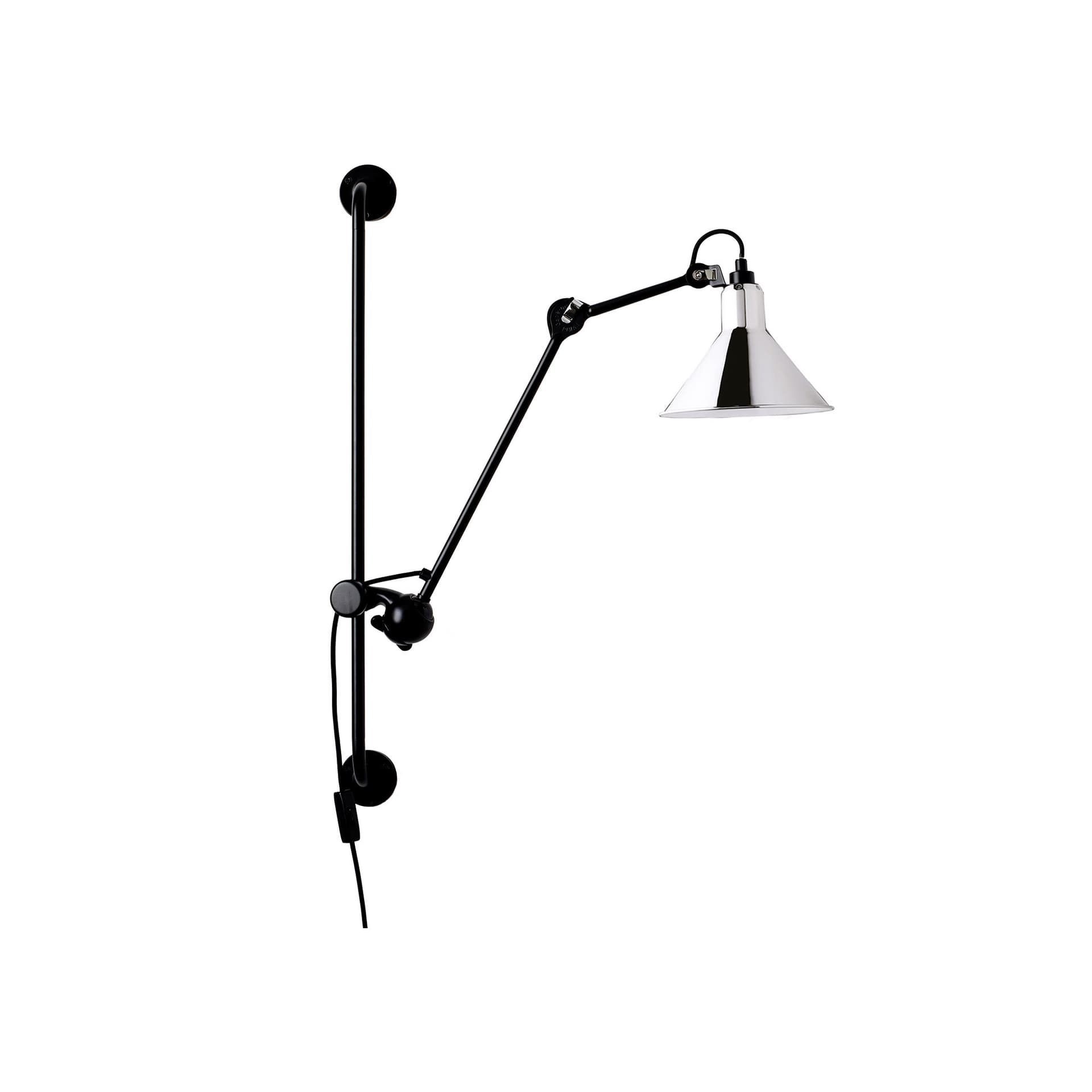 DCWéditions - Lampe Gras No210 - Conic, Krom - Vegglamper - Bernard-Albin Gras - Sølv - Metall