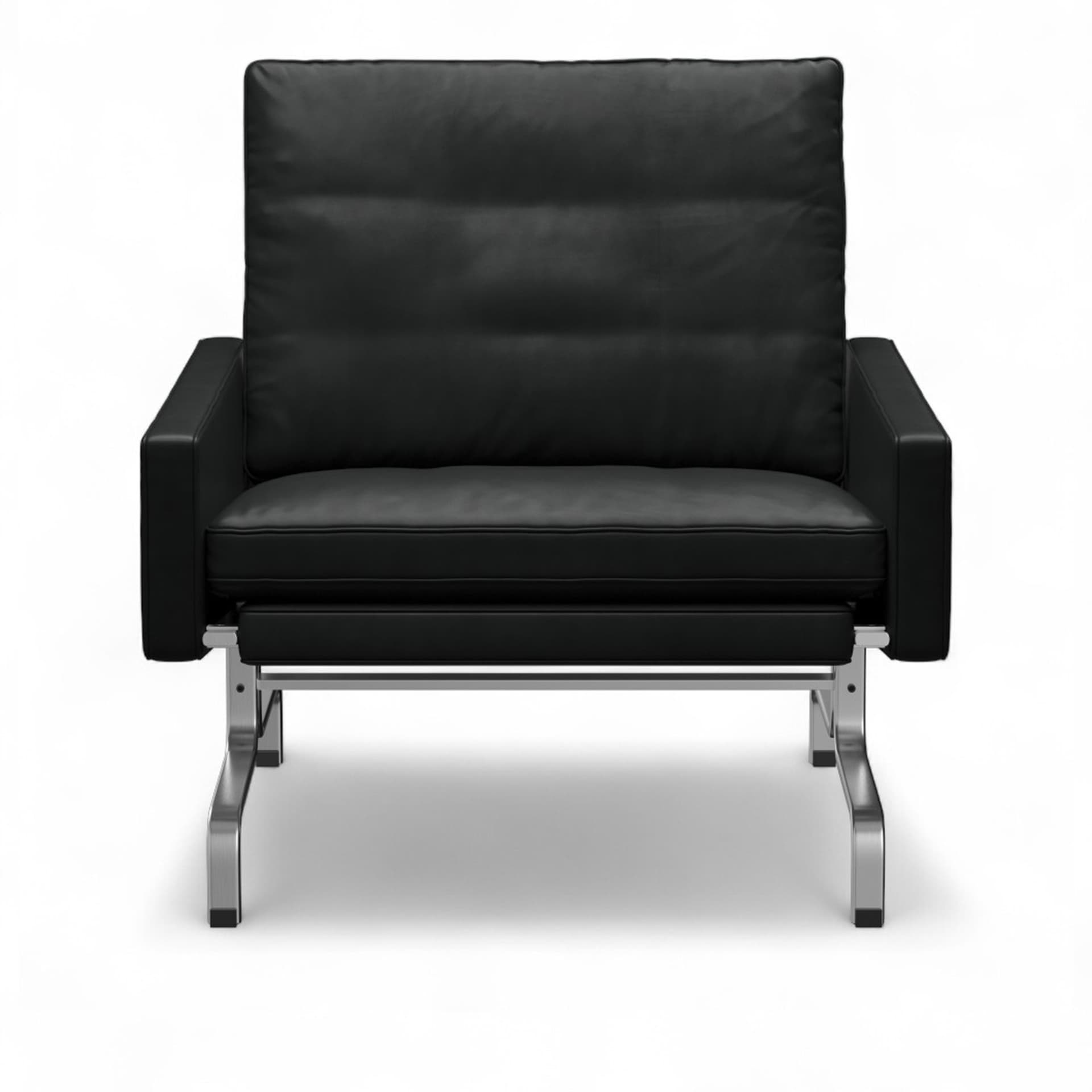 Fritz Hansen - PK31, Läder, Grace Black - Lenestoler - Poul Kjærholm - Svart - Lær/Metall